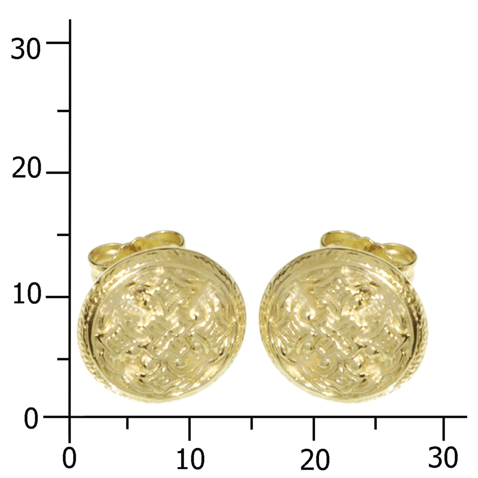 Ostsee-Schmuck Hiddensee Earrings Yellow Gold 13mm 2