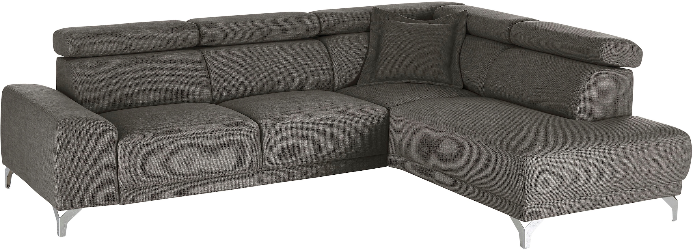 3C Candy Ecksofa »Greve Sofa immer mit manuelle Kopfteilverstellungen, modern, elegant«, wahlweise motorischer Sitzvorzug, bequem und zeitlos, L-Form