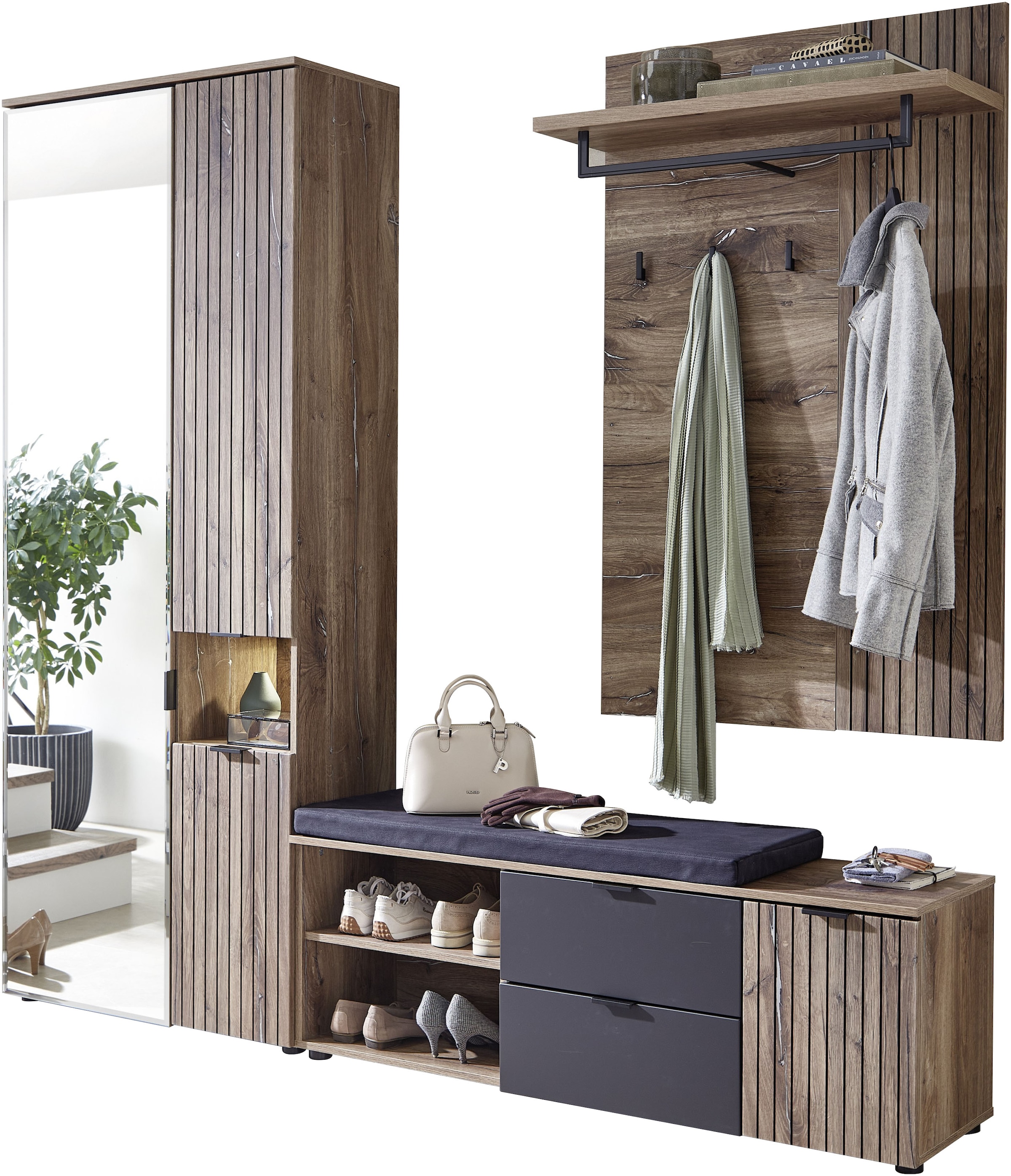 Innostyle Garderoben-Set "LINEA Garderoben Set,besteht aus 3 Typen, 216x204 günstig online kaufen