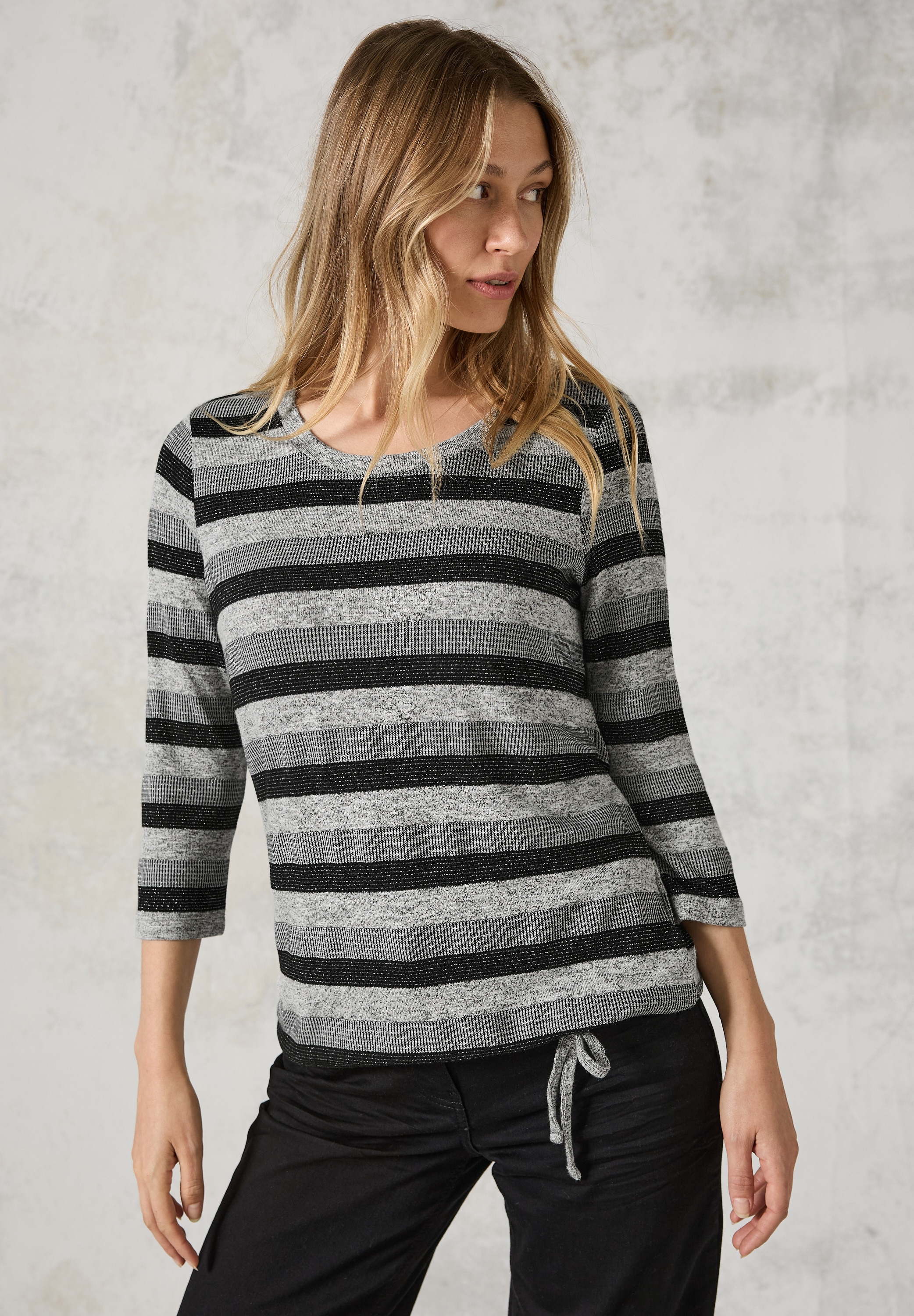 Cecil 3/4-Arm-Shirt, mit Rundhalsausschnitt