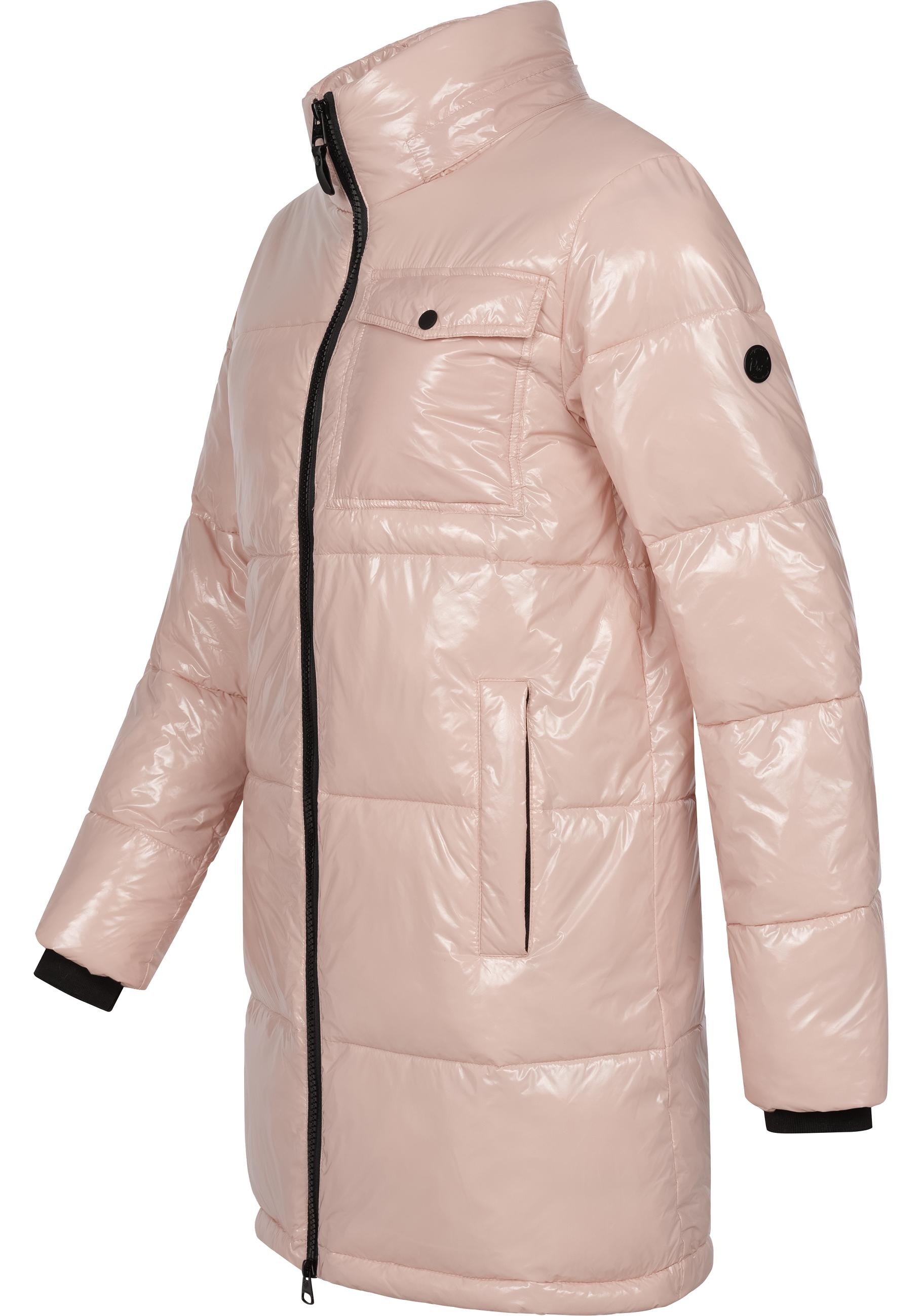 Ragwear Wintermantel »Roobie Long«, super stylischer, gänzender Damen Steppmantel