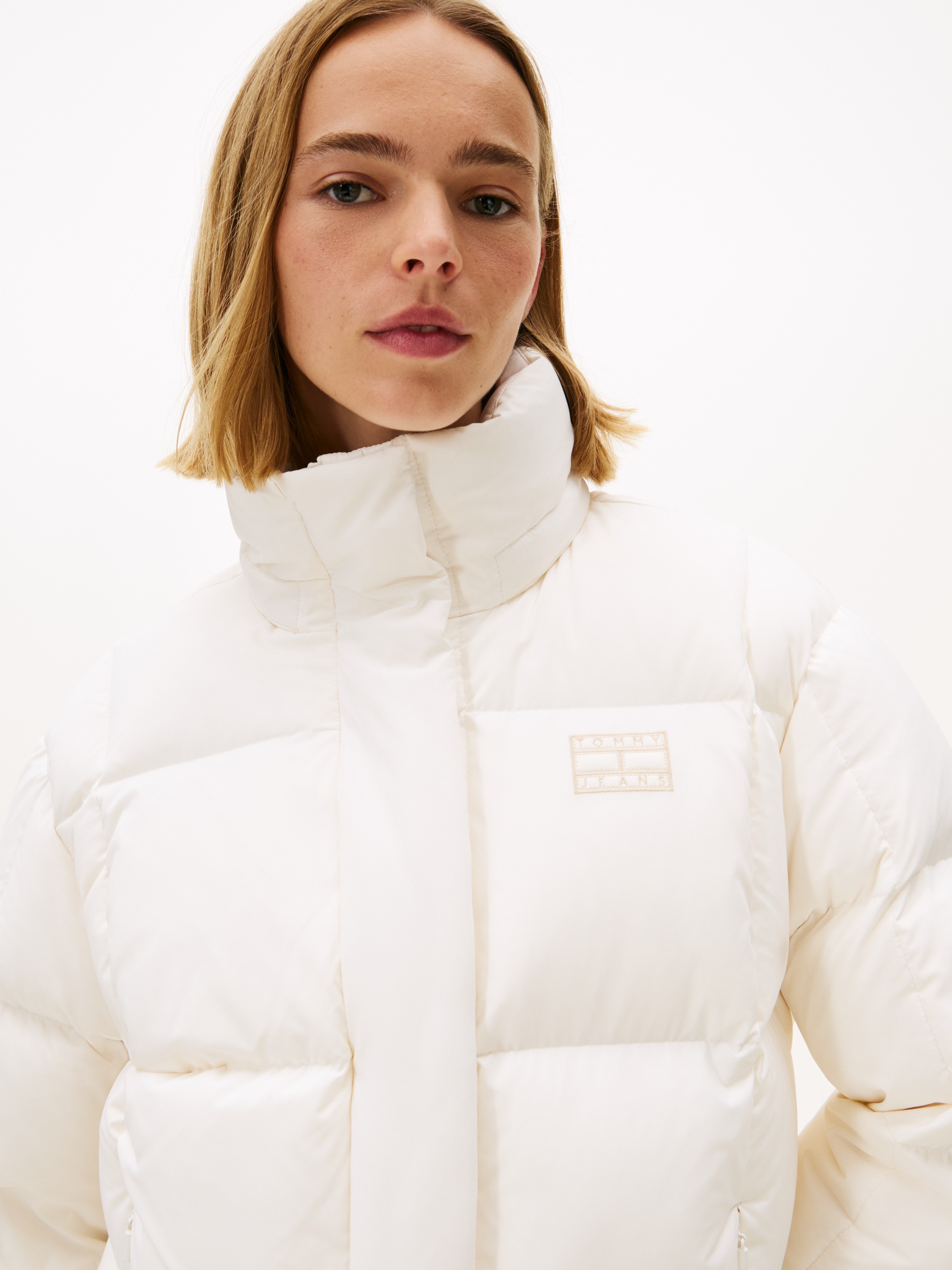 Tommy Jeans Steppjacke "TJW ALASKA GRID DOWN JACKET EXT" mitKapuze günstig online kaufen