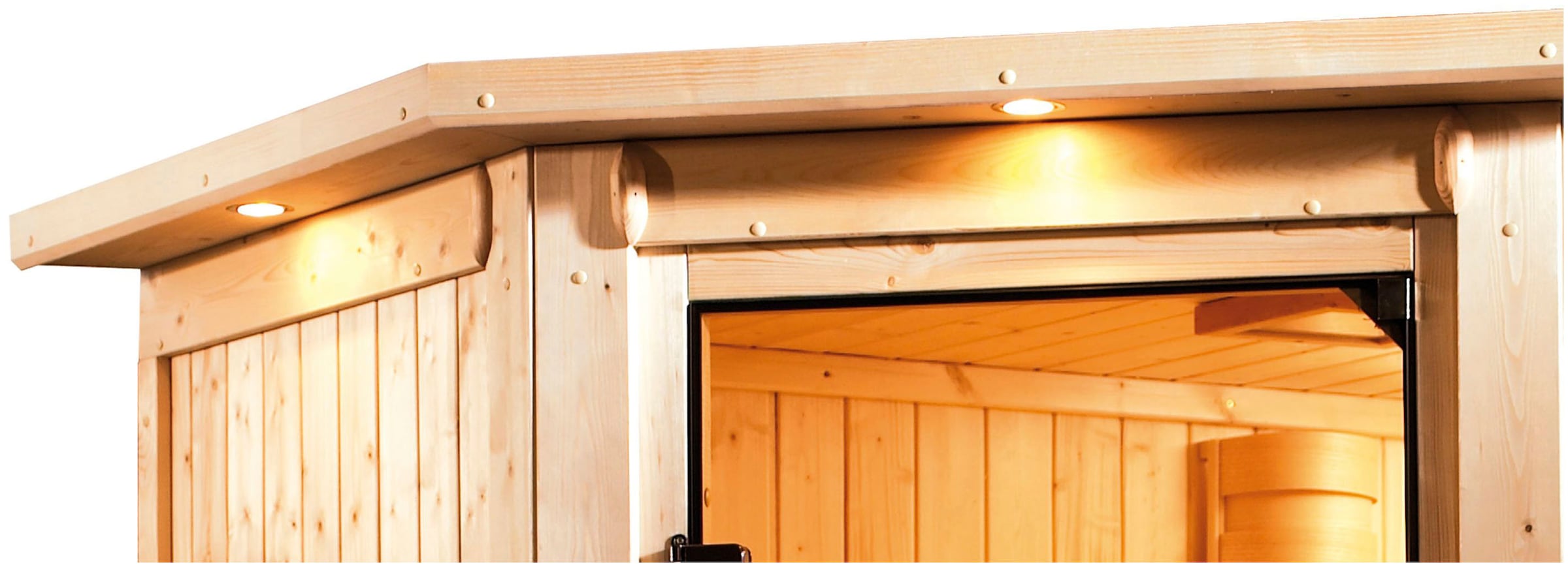 Karibu Sauna »Cellin«, 3,6-kW-Plug & Play Ofen mit int. Steuerung