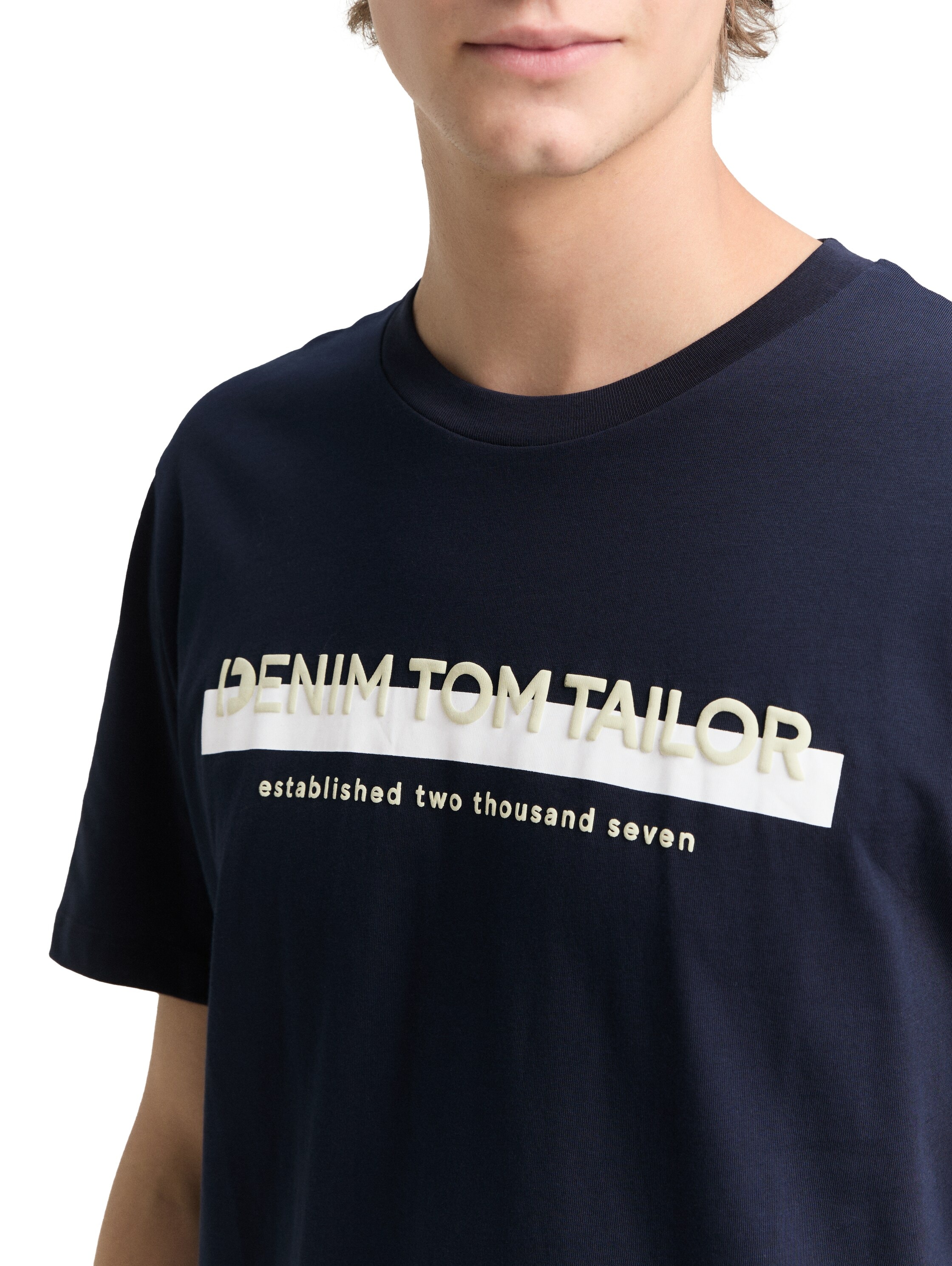 TOM TAILOR Denim T-Shirt, mit Logofrontprint