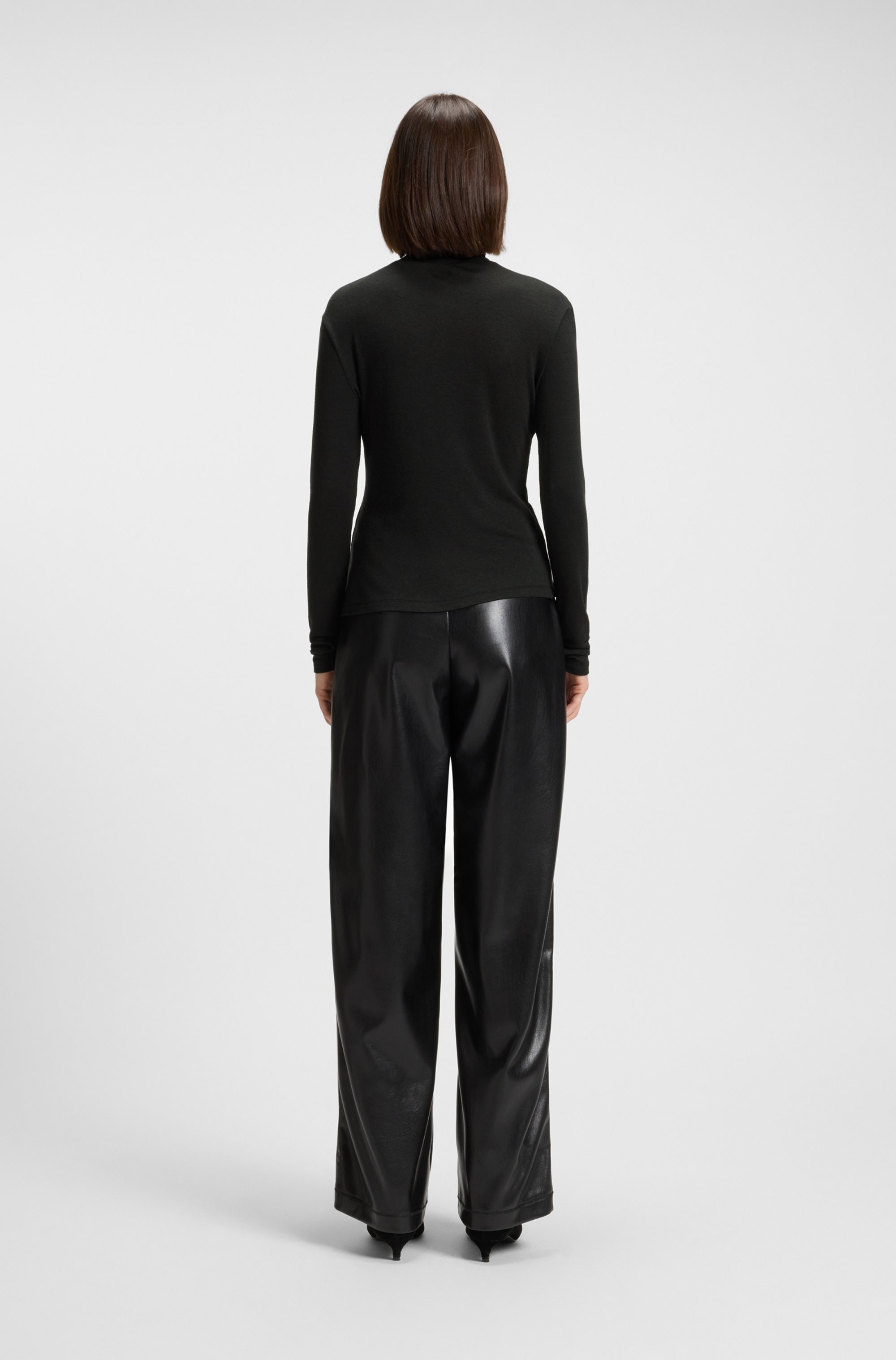 BOSS ORANGE Rollkragenshirt »Eliana Premium Damenmode«, mit Turtle Neck, Slim Fit