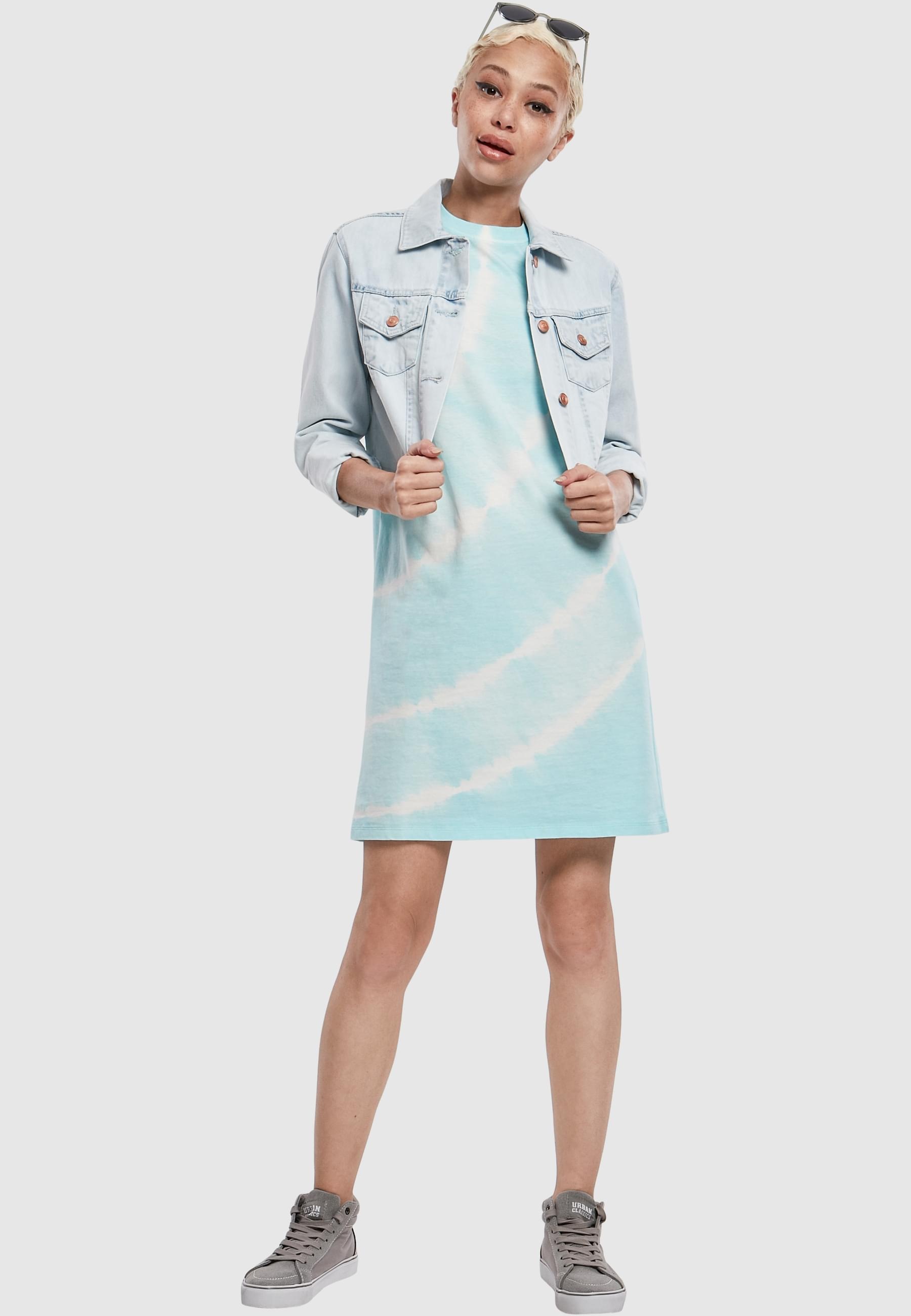 URBAN CLASSICS Shirtkleid »Urban Classics Damen Ladies Tie Dye Dress«, (1 tlg.)