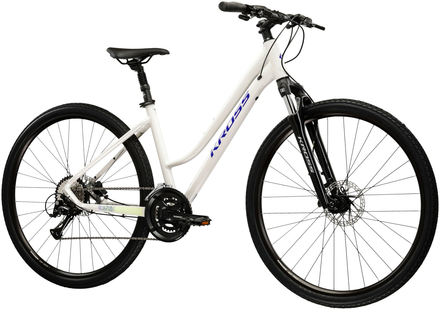 Kross Crossrad »KROSS Crossrad Damen 28" Evado 4.0 grau 16 Gänge« 16 Gang Shimano ACERA M3020 Schaltwerk Kettenschaltung
