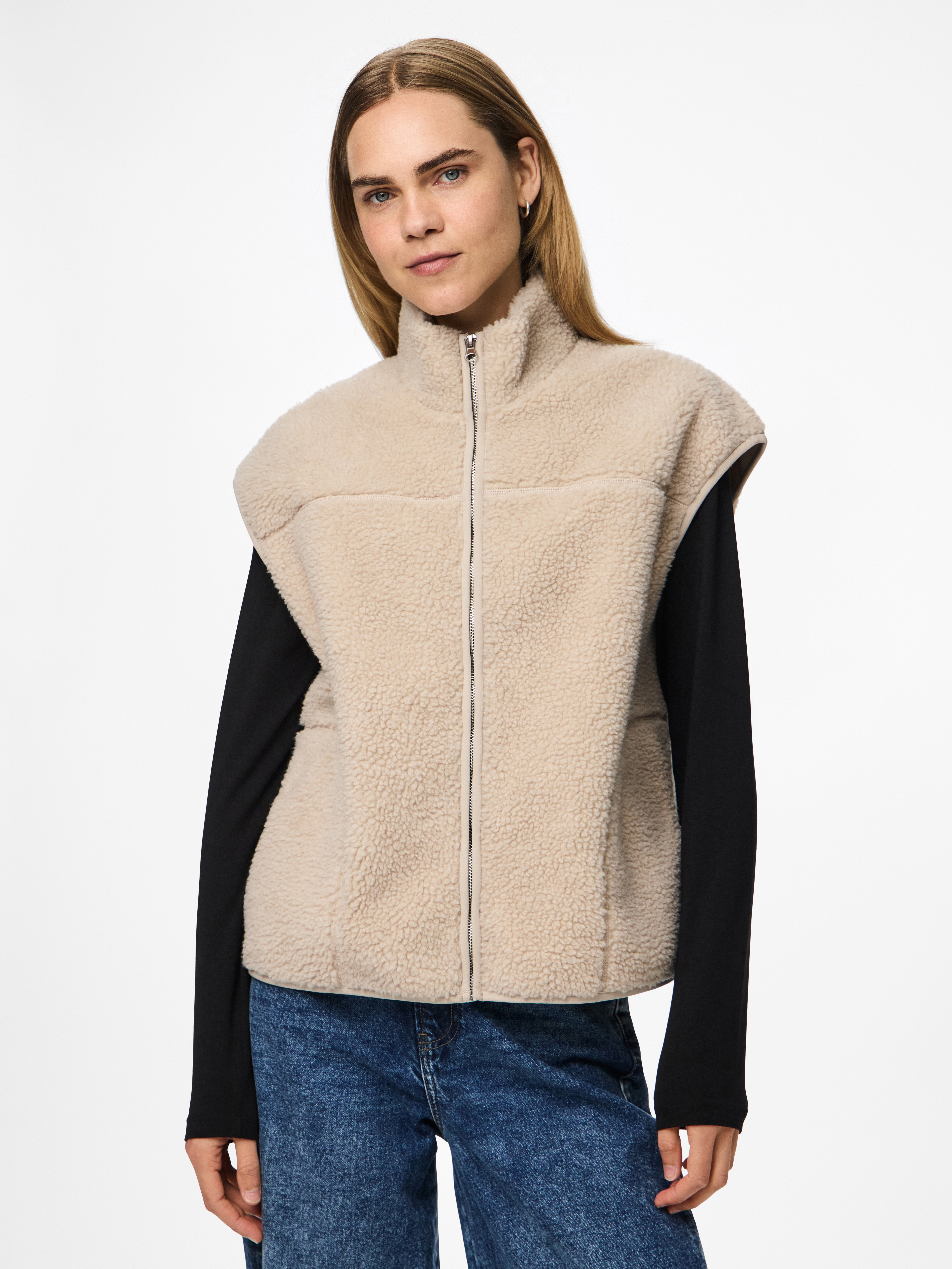 pieces "PCSADIA TEDDY VEST NOOS BC" Kunstfaser