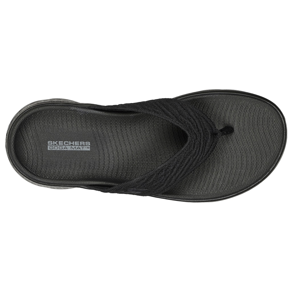 Skechers Zehentrenner »GO WALK FLEX SANDAL-SPLENDOR-X«, Sommerschuh, Schlappen, Poolsildes mit Goga Mat Footbed