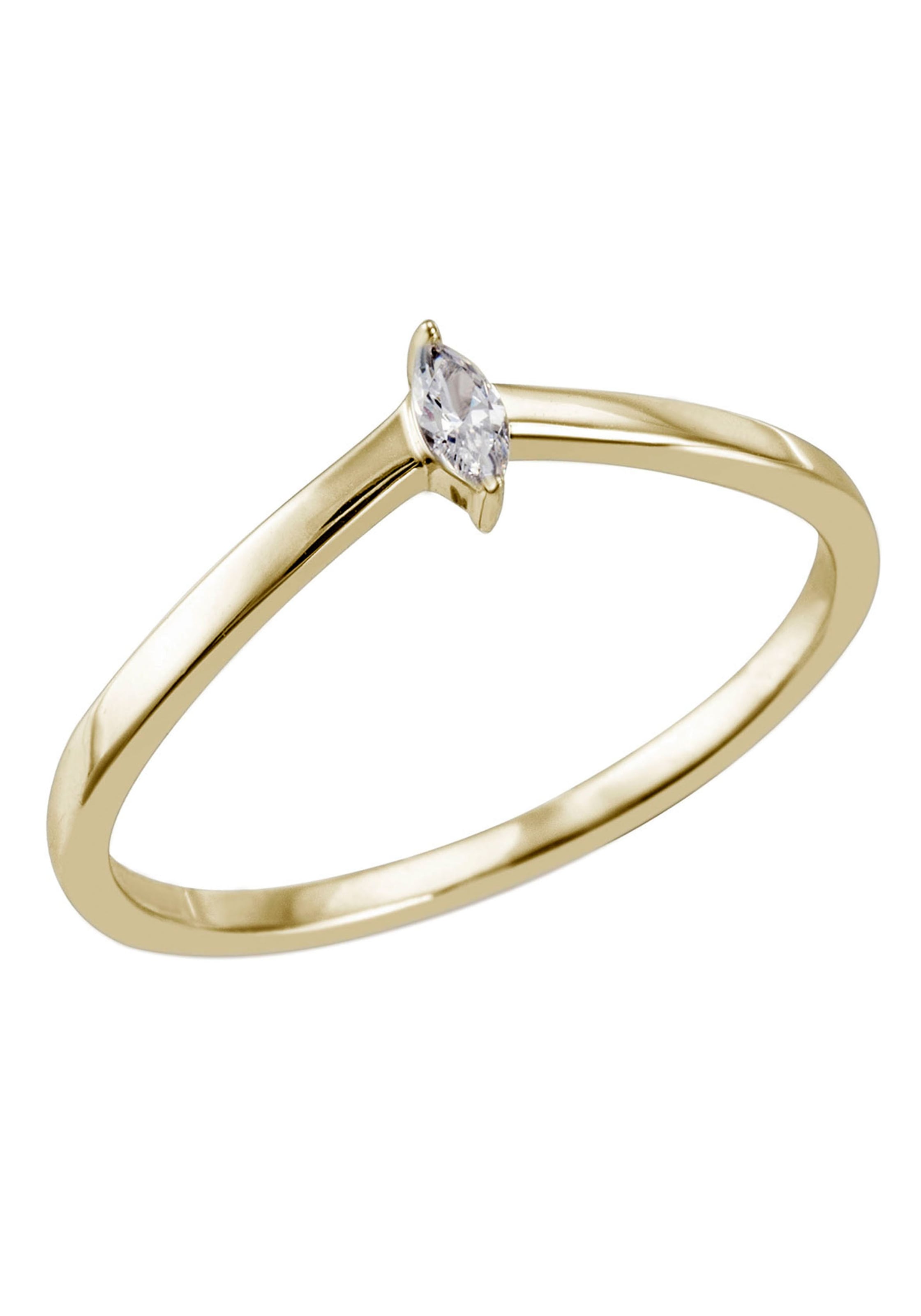 Firetti Fingerring »Schmuck Geschenk Silber 925 Silberring Ring Navette gefasst glitzernd«, mit Zirkonia (synth.)