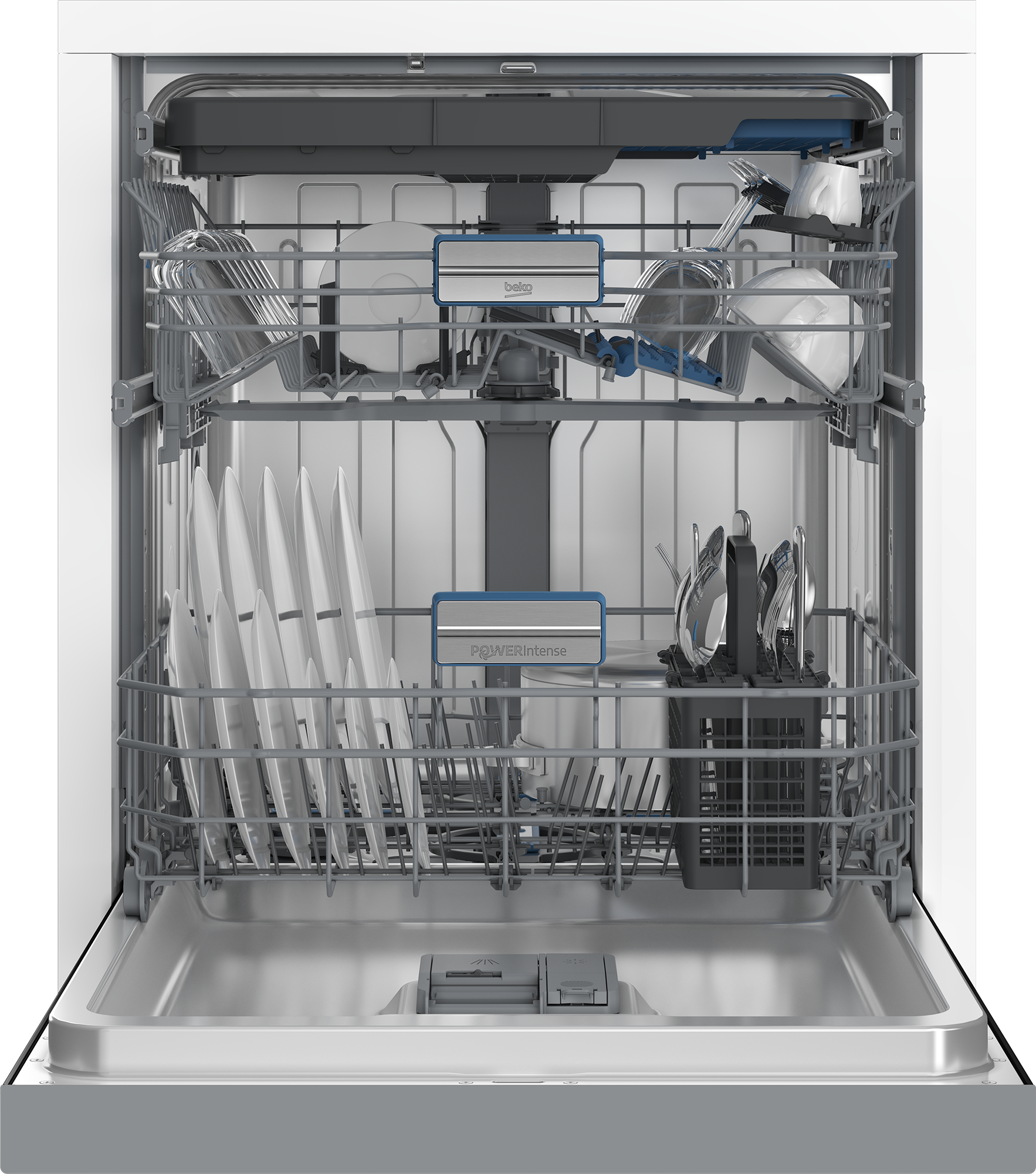 BEKO Unterbaugeschirrspüler »BDDN36550XP« 8,9 l 15 tlg. Maßgedecke