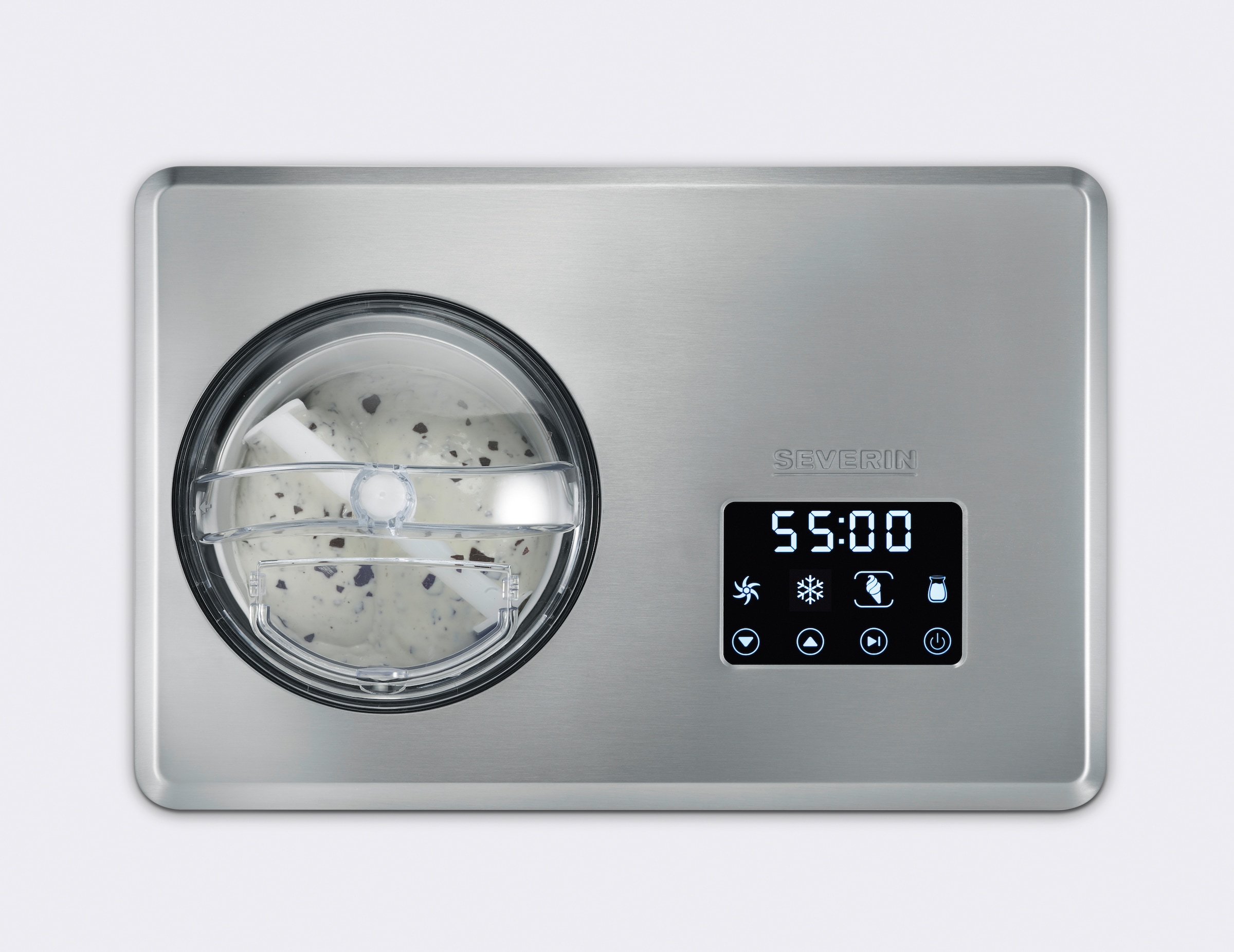 Severin Eismaschine »EZ 7406« 2 l 180 W inkl. zwei großer Eisbehälter und hochwertigem Volledelstahl-Gehäuse