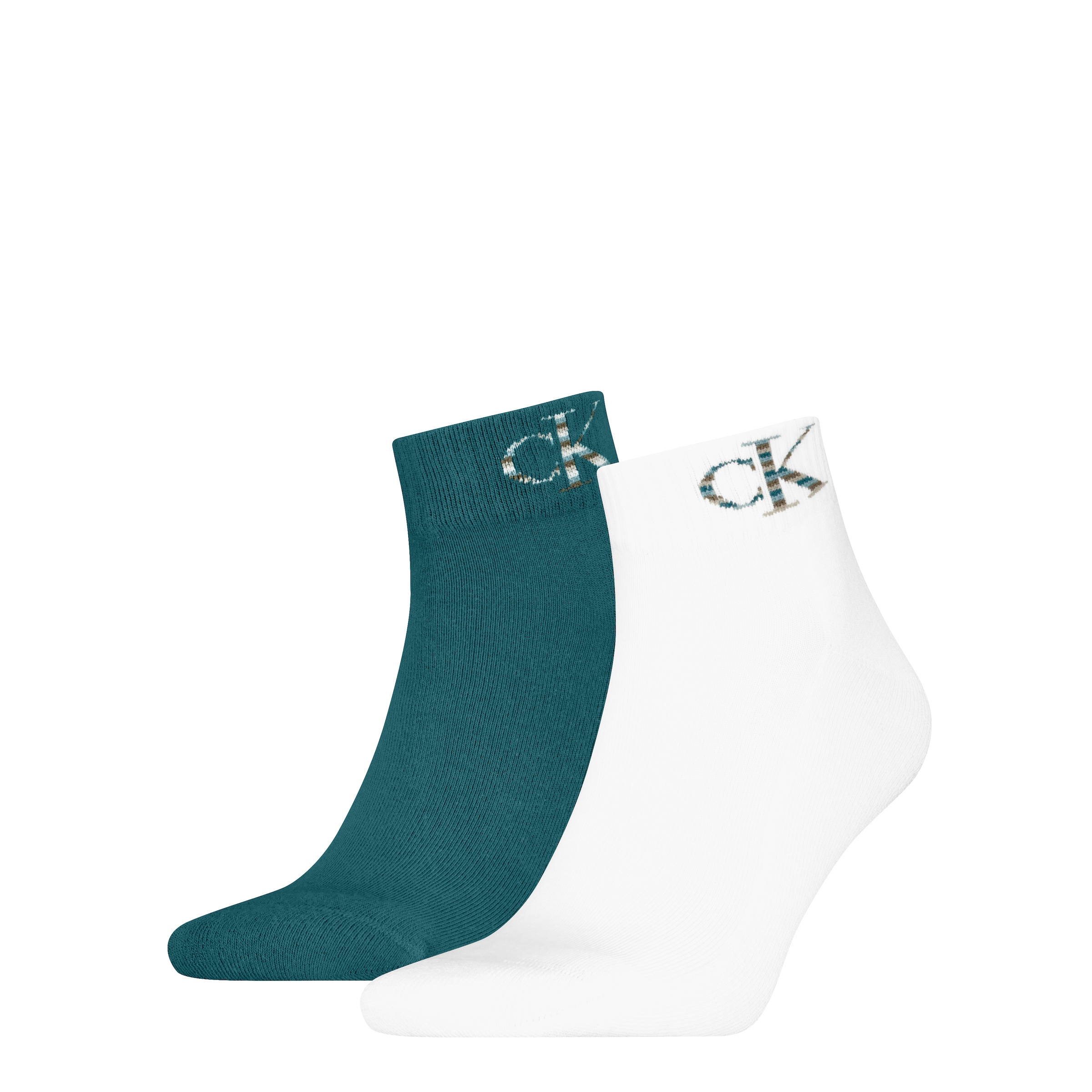 Calvin Klein Jeans Kurzsocken "CKJ MEN QUARTER 2P MONOGRAM" 2 Paar, mit dezenter Logostickerei, komfortable Frotteesohle