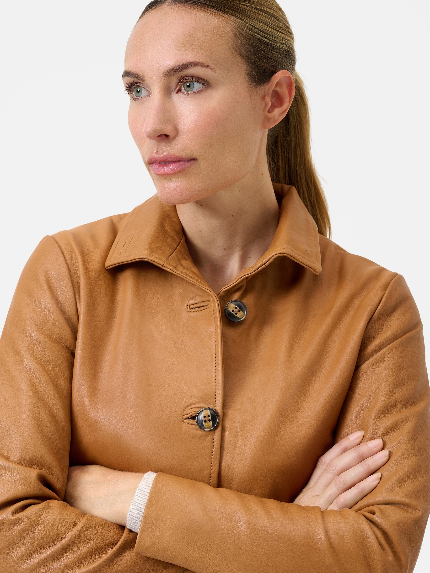 RICANO Lederjacke »Lederjacke Juliette« ohne Kapuze Handgefertigt aus echtem Leder