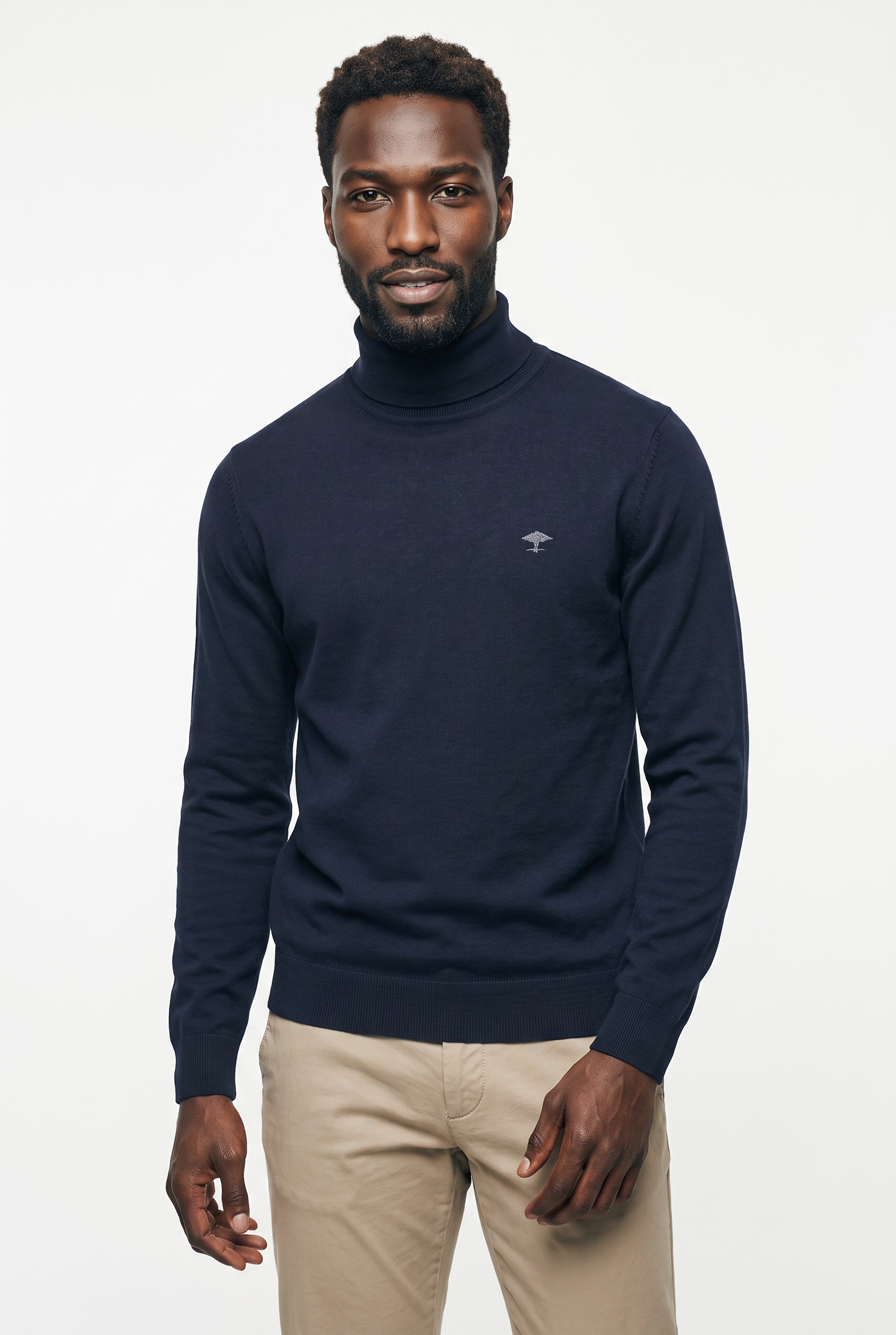 FYNCH-HATTON Strickpullover mit Logo Stickerei