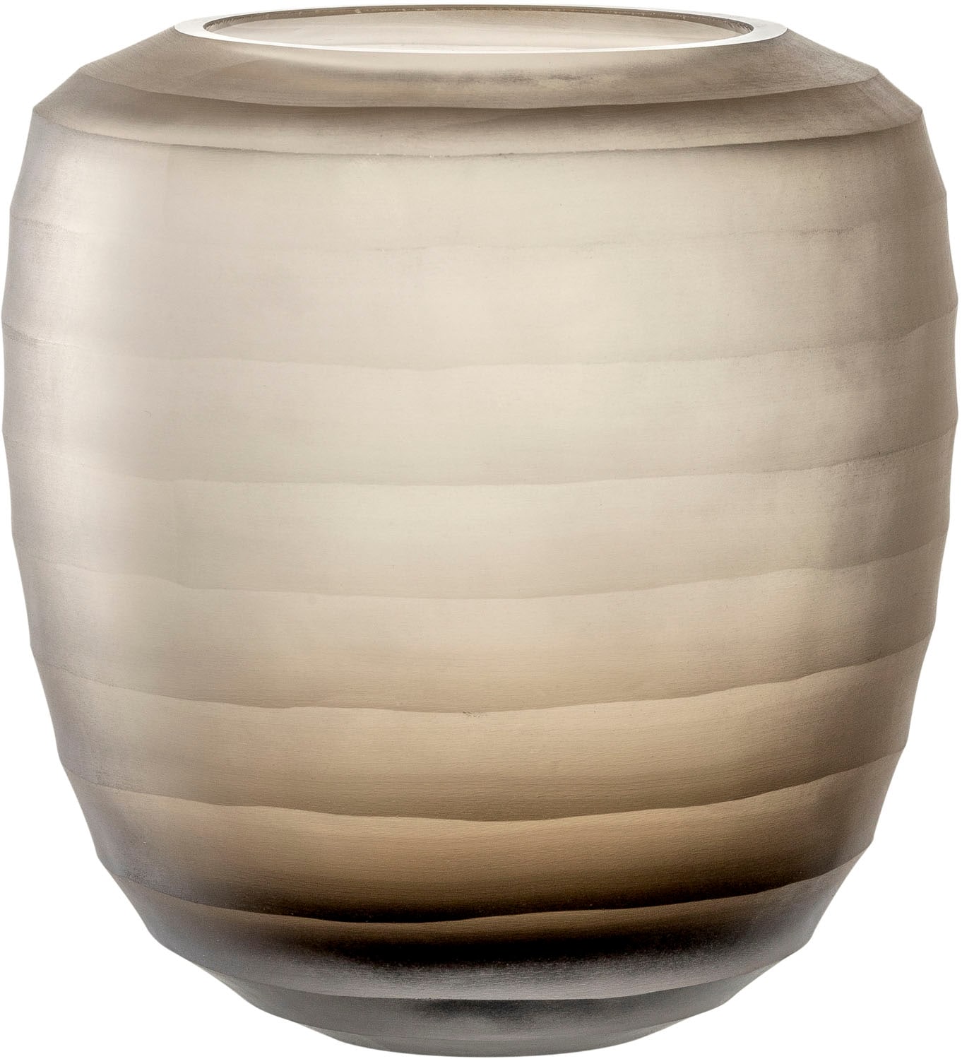 LEONARDO "Dekovase BELLAGIO" aus Glas, beige, handgefertigt