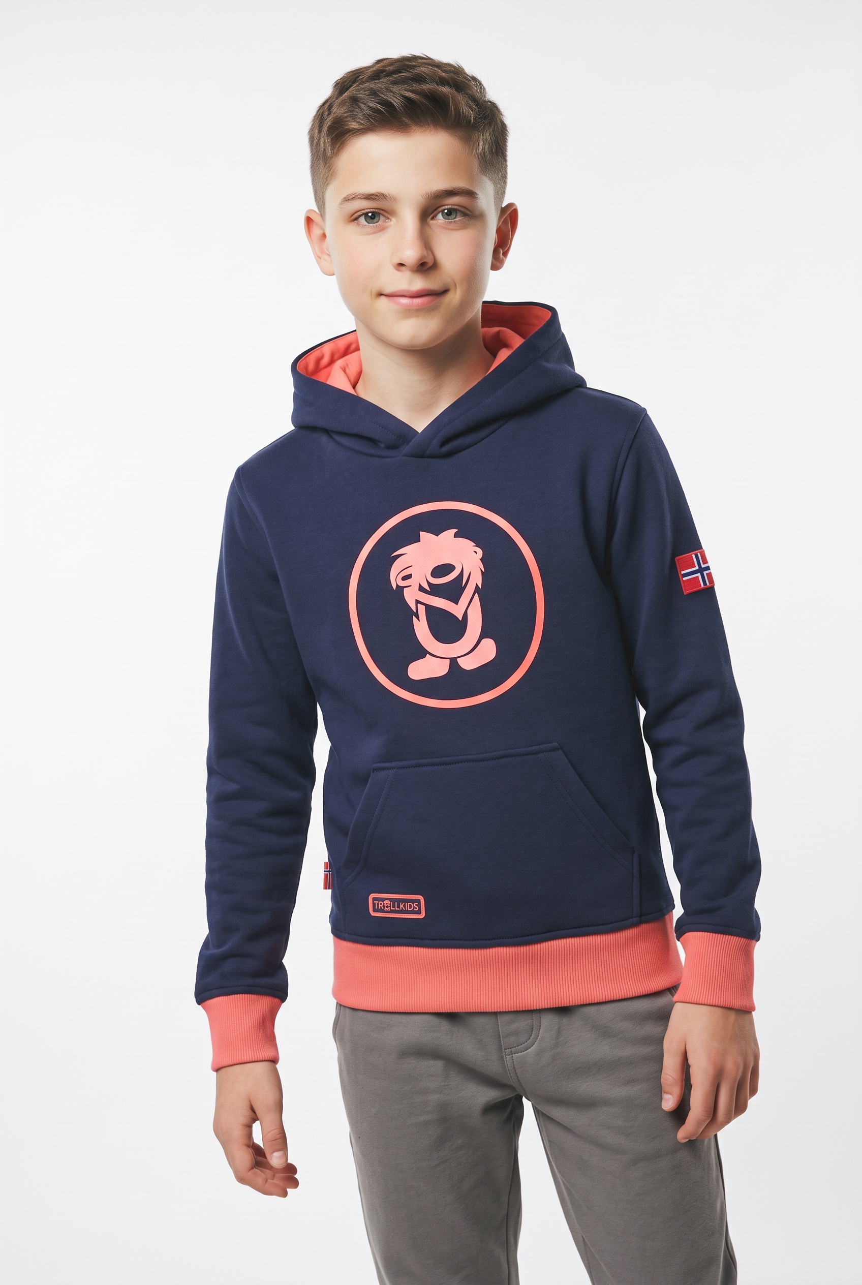 TROLLKIDS Kapuzensweatshirt »KIDS TROLL SWEATER«, mit Kängurutasche, bedruckte oder unifarbene Optik, pflegeleicht
