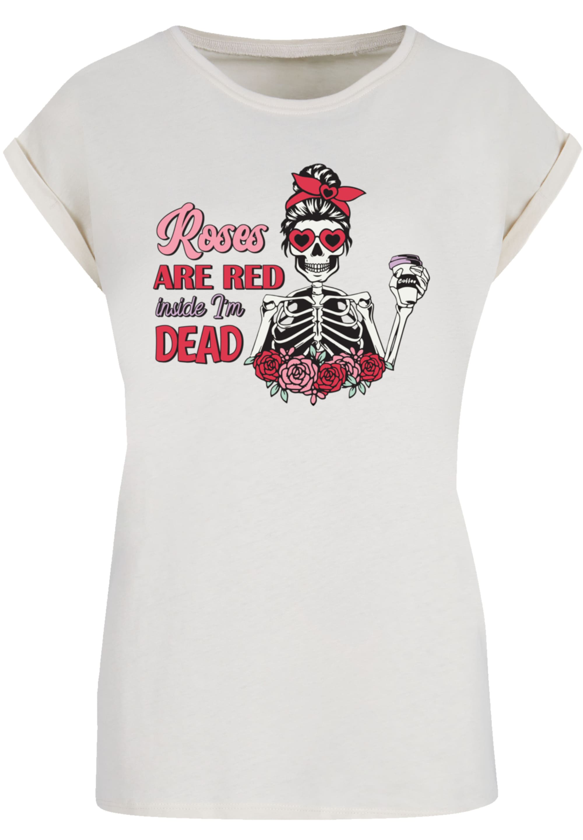 F4NT4STIC T-Shirt »Anti Valentinstag Roses are red«, Premium Qualität