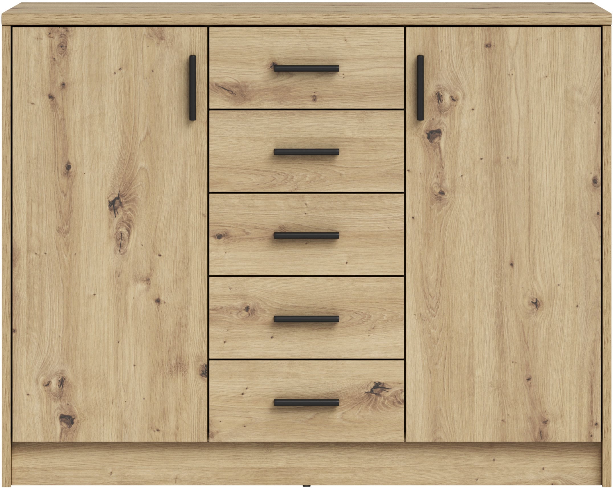 HBZ Sideboard »Nelly Kommode, BxHxT 109x86x50cm«, (1 St.), Breite 109cm, Einlegeböden verstellbar, foliert