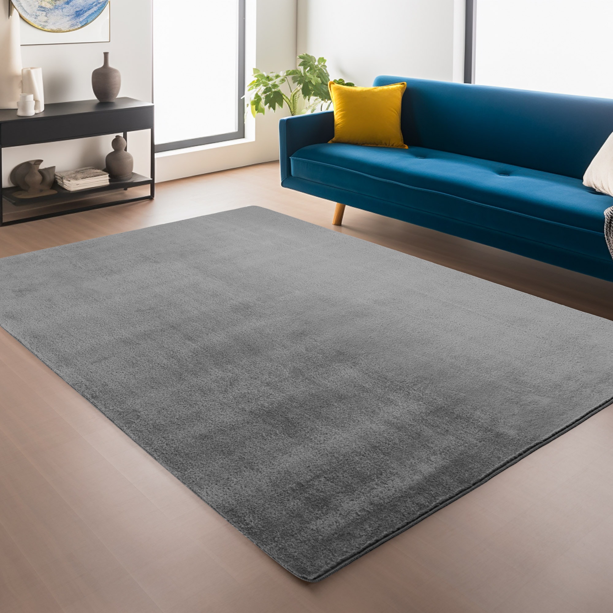 Ayyildiz Teppiche Teppich "JOY 1400, auch als Läufer und in Rund erhältlich" rechteckig 11 mm Höhe besonders weich, uni Kurzflor, Wohnzimmer, Kinderzimmer