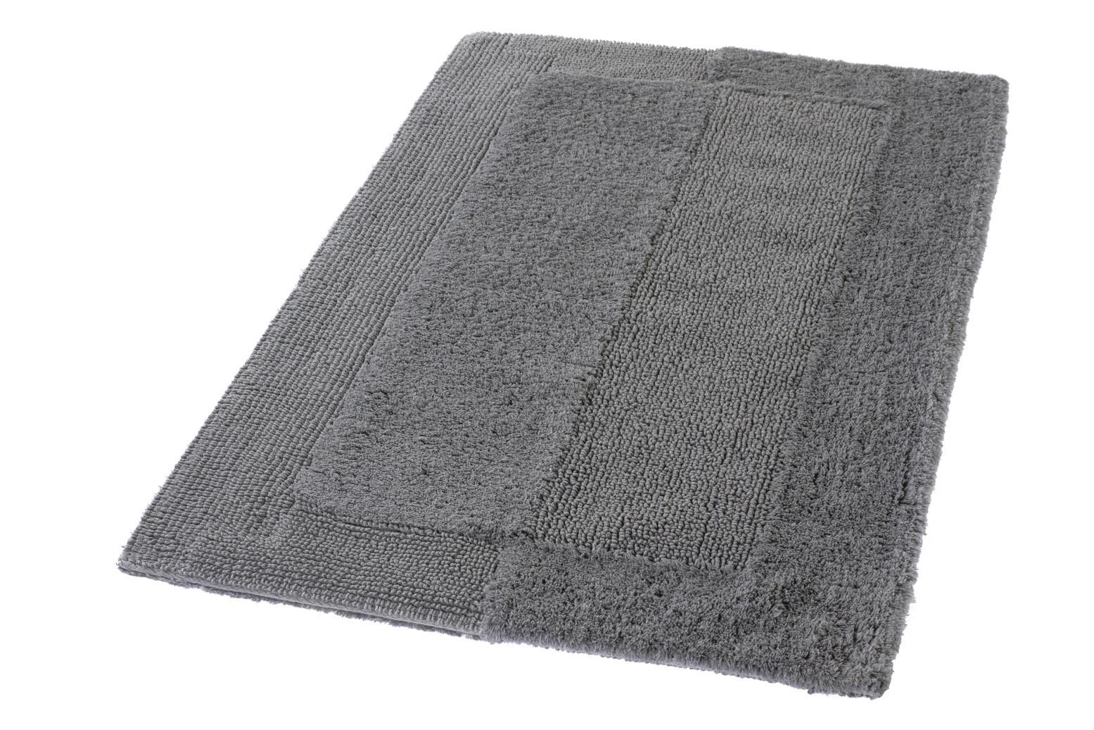 Kleine Wolke "Havanna, Badvorleger, Badezimmer Teppich" Höhe 16 mm fußbodenheizungsgeeignet Badteppich, Uni Farben, Hoch-Tief Effekt, mit Bordüre