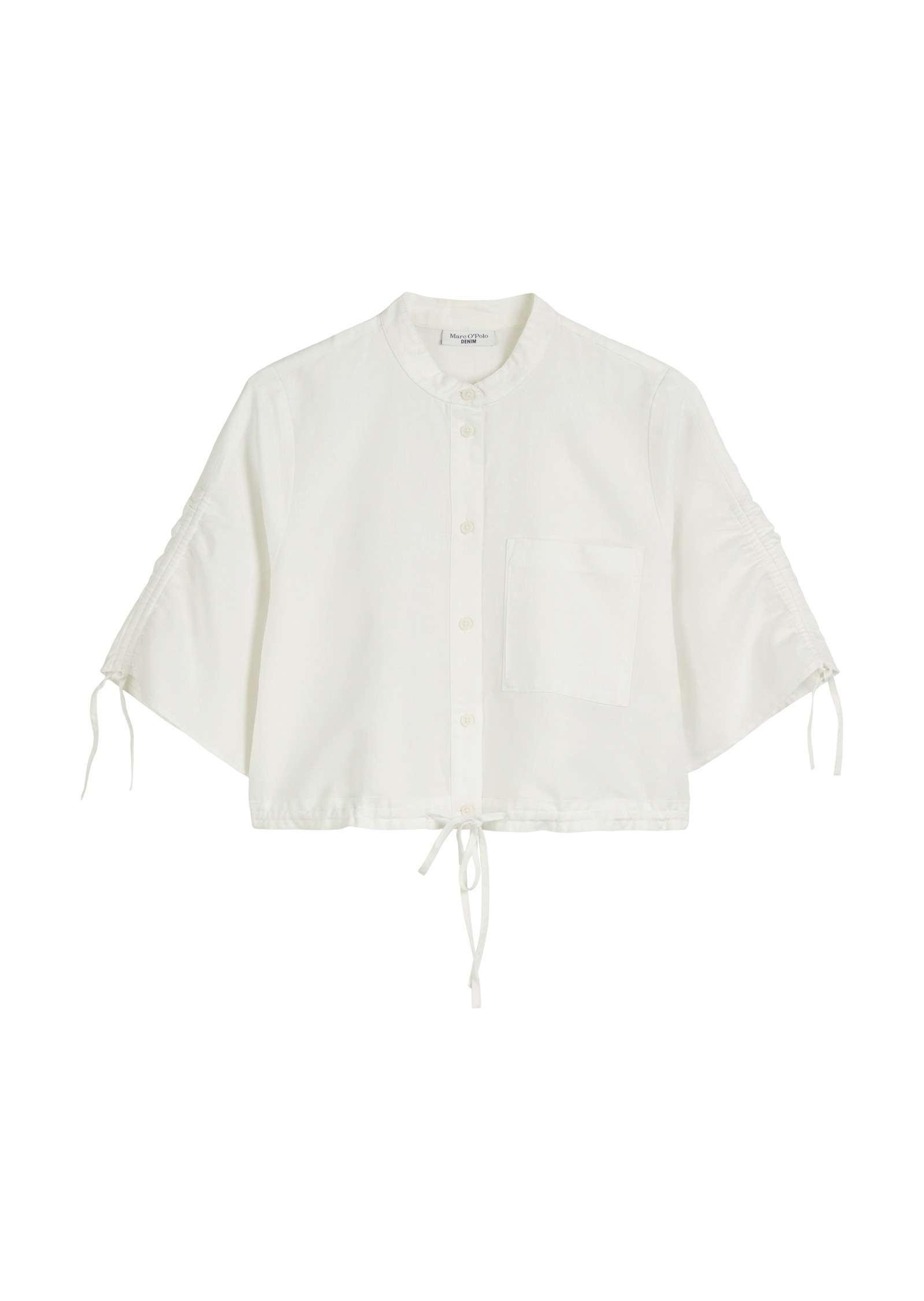 Marc O'Polo DENIM Kurzarmbluse »mit Tunnelzug-Details«