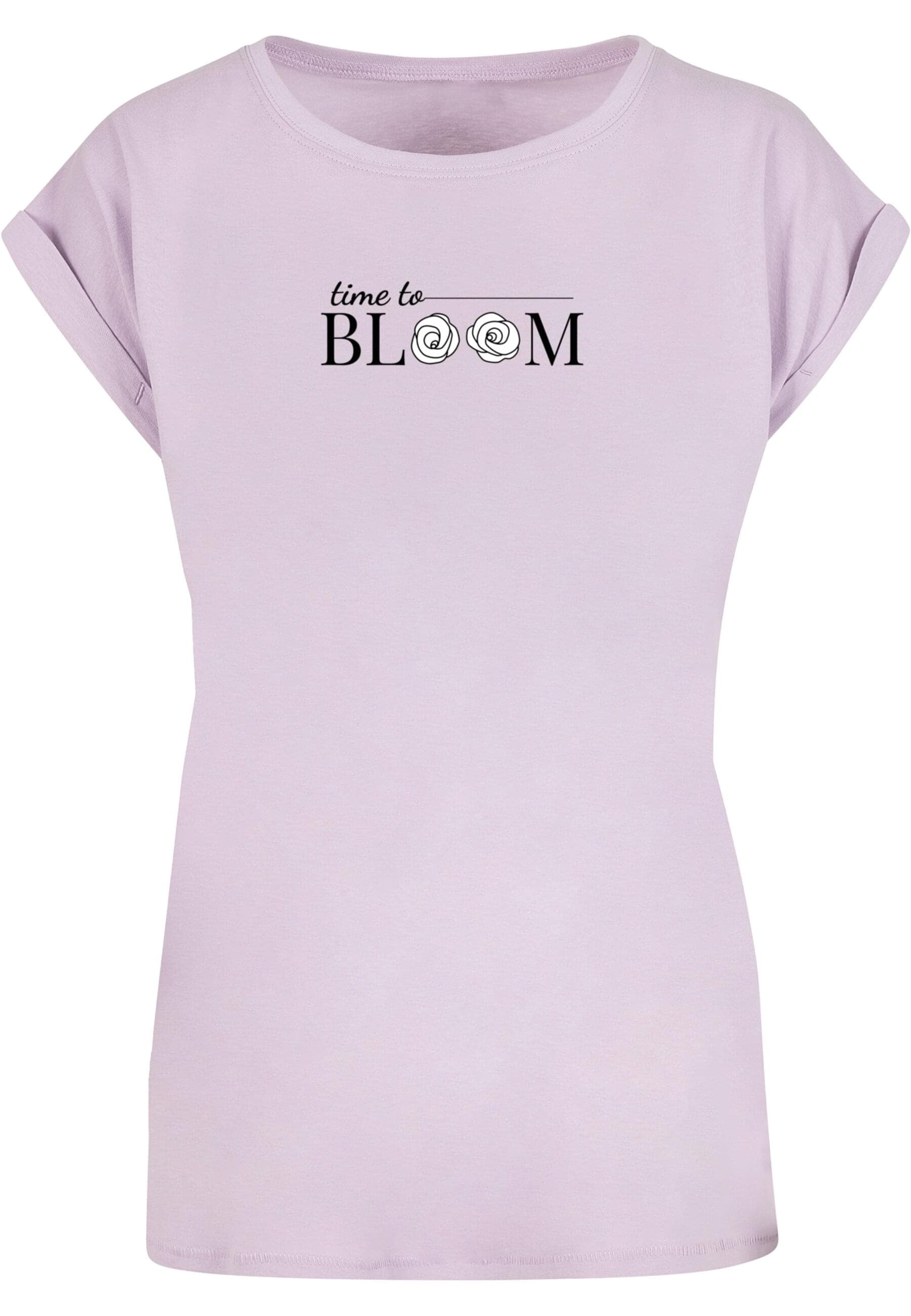 Merchcode T-Shirt "Merchcode Damen Ladies Time to bloom - Extended Shoulder günstig online kaufen
