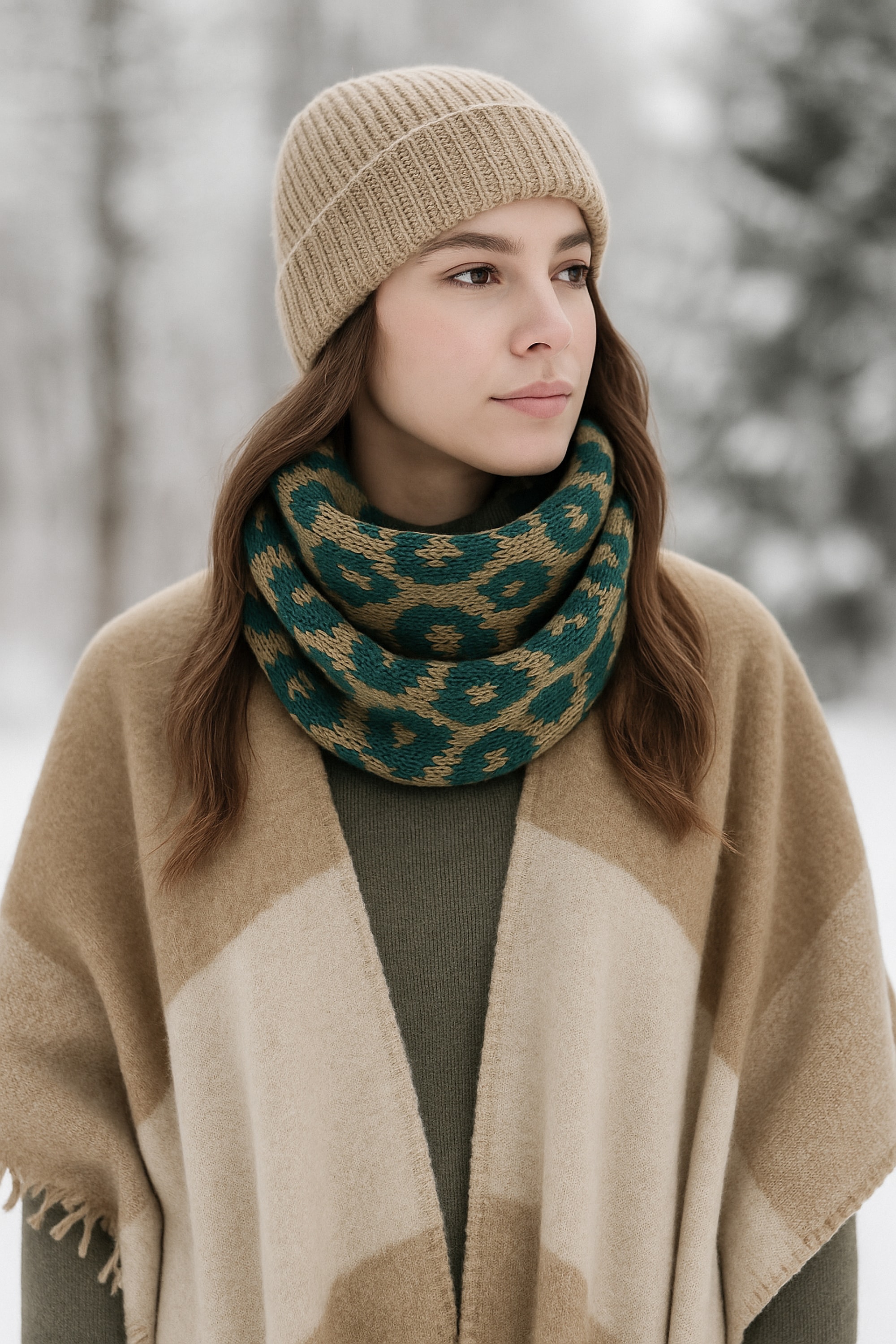COLLEZIONE ALESSANDRO "Leo Loop" 1 Stk. Loop mit Leoprint