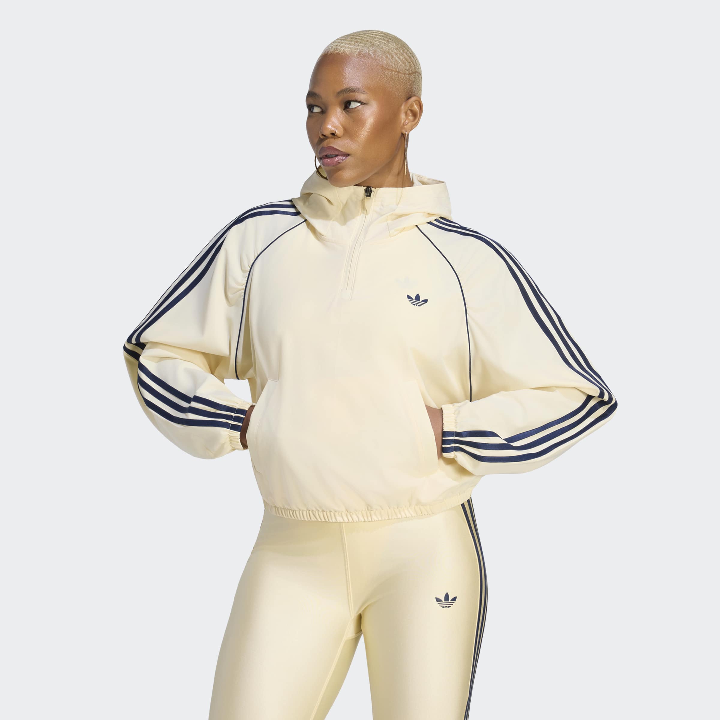 adidas Performance Sweatshirt "OG SP COVER UP", locker geschnittene Half-Zip Trainingsjacke