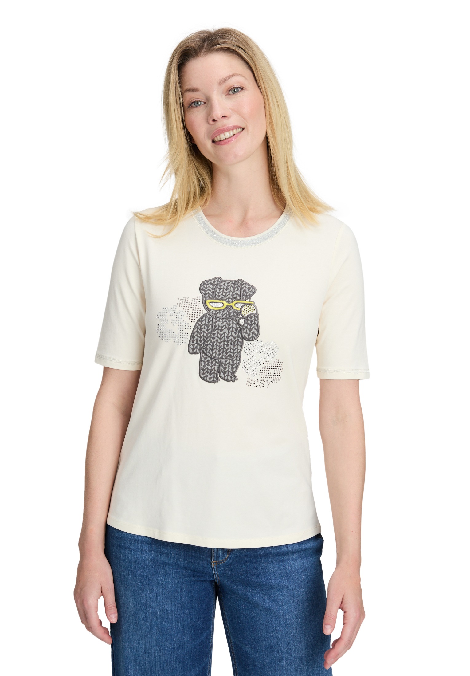 Betty Barclay Kurzarmshirt "Damen Basic Shirt mit Applikation", 1 Stk. günstig online kaufen