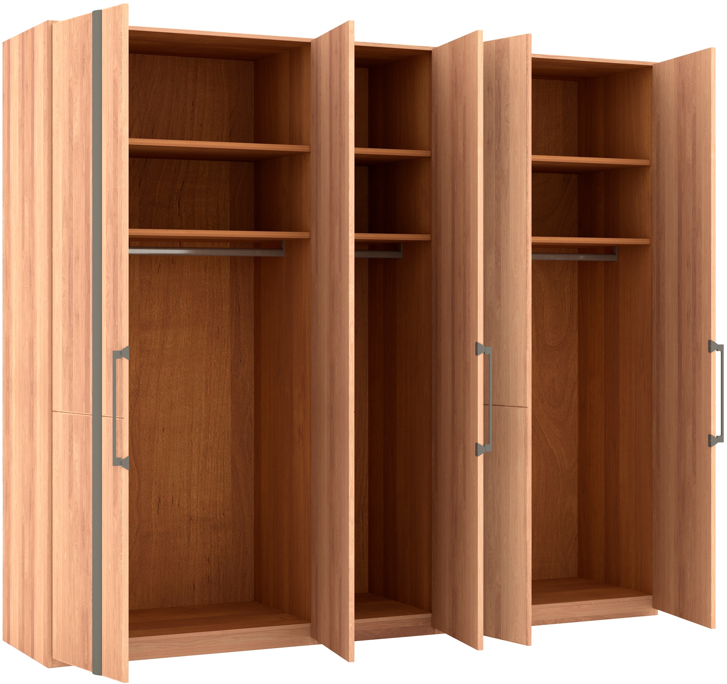 Musterring Drehtürenschrank »Sorrent, Kleiderschrank, Schrank, teilmassiv Eiche«, (mit Türdämpfern, in 5 Breiten & 2 Höhen, extra Böden, MADE IN GERMANY), Türen Eiche massiv oder als Parsol-Bronze-Spiegel, verschiedene Maße