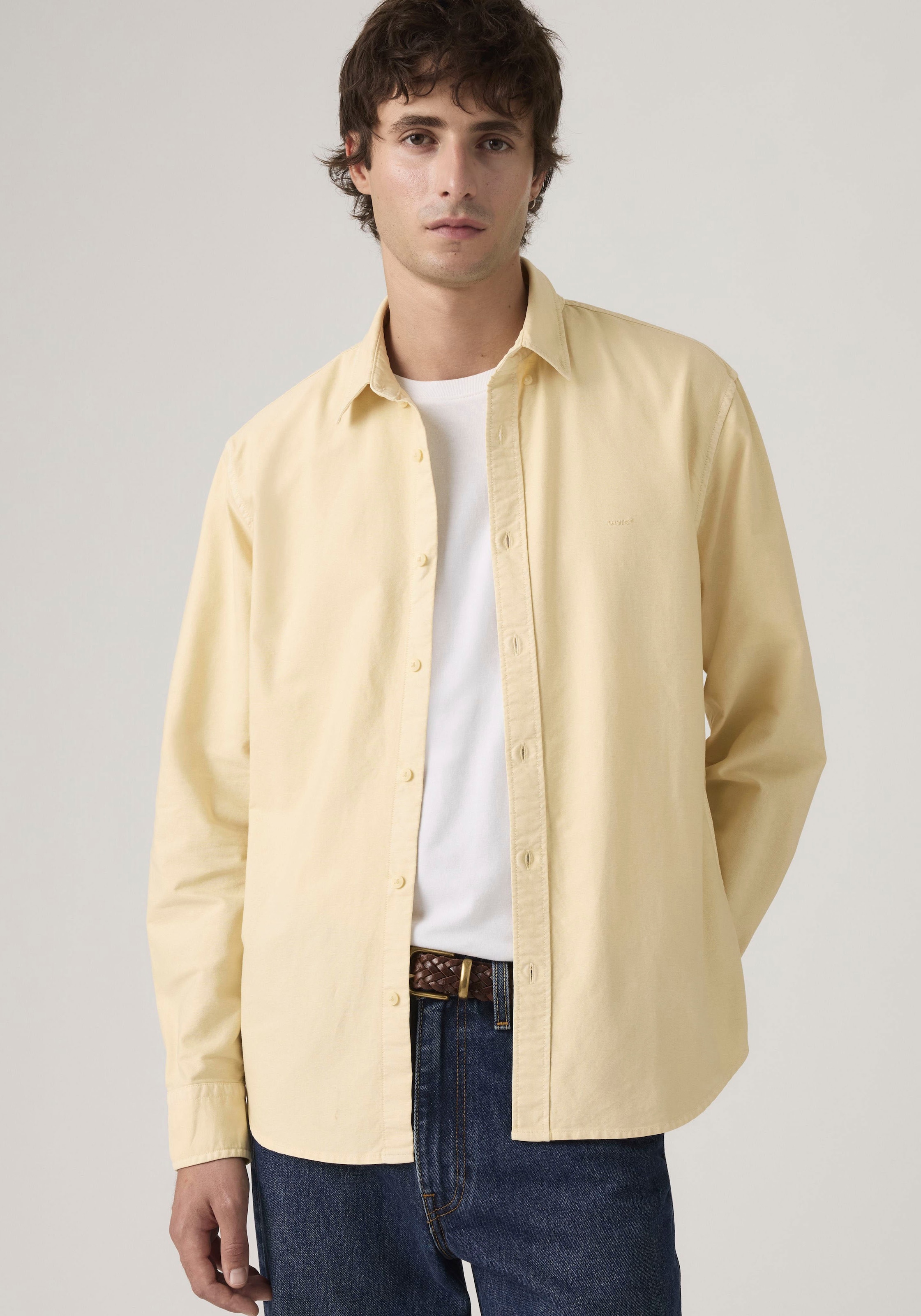 Levis Langarmhemd "AUTHENTIC BUTTON DOWN" mit Ton-in-Ton Logostickerei auf günstig online kaufen