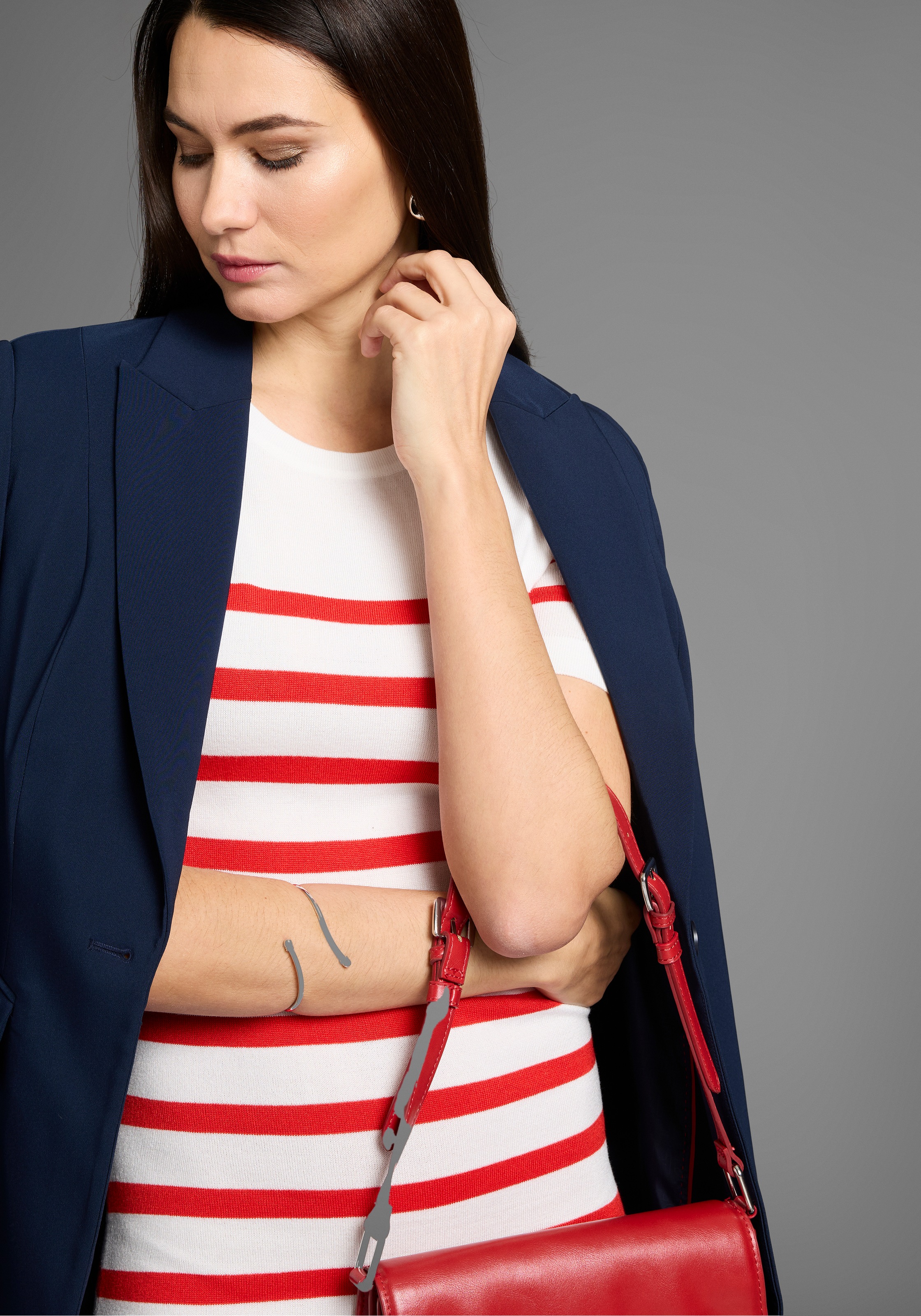 Thumbnail - HECHTER PARIS Strickkleid mit Streifen