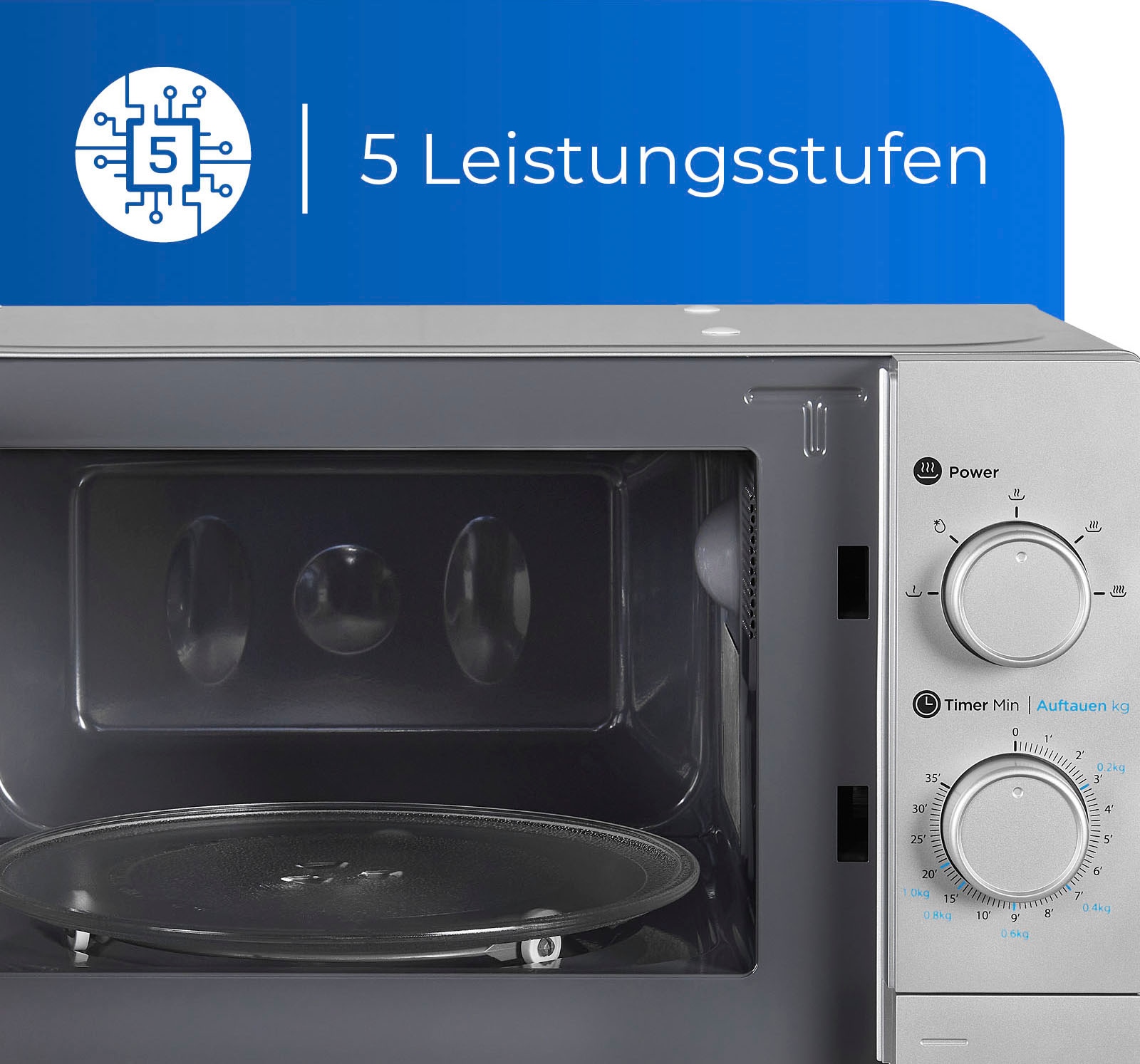 exquisit Mikrowelle »WP 700 J17-3 si« Mikrowelle 700 W