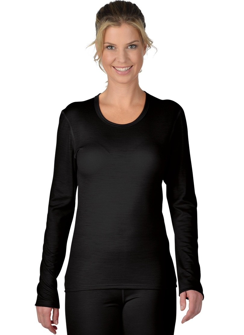 Trigema Longsleeve "TRIGEMA Sportshirt aus Merinowolle" 1 Stk. tlg. günstig online kaufen
