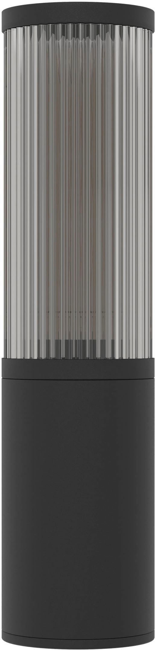 EGLO Wandleuchte »Salle Wandlampe, Außenleuchte aus Aluminium und Kunststof, IP54, E27« E27 1 Stk. Wand-/Deckenleuchte - H31 x Ø7,5 x AL10,5 cm - schwarz - 1X15W exkl.