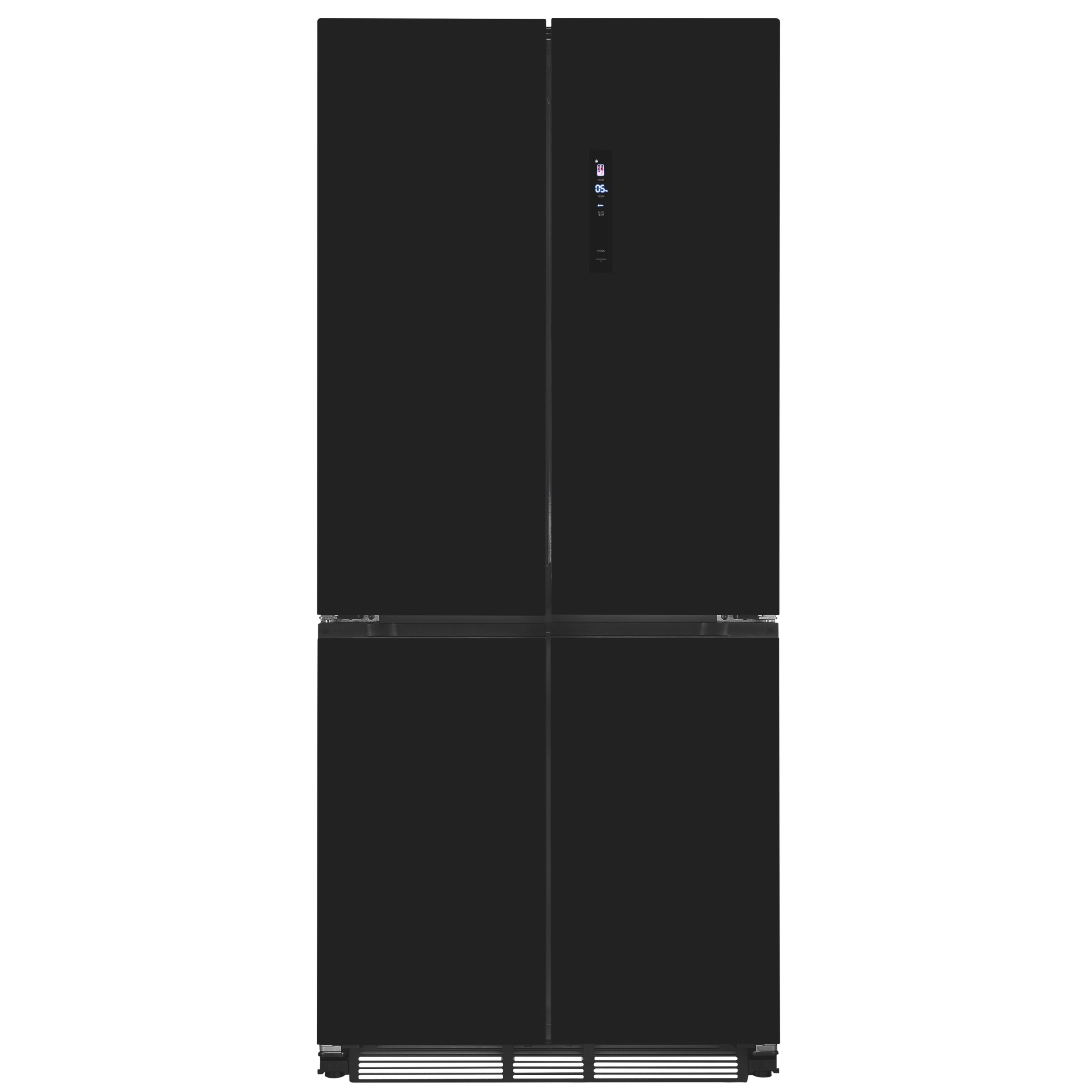 exquisit Multi Door "EMD470-170-200E schwarz-glas" 193 cm hoch 84 cm breit Nie mehr abtauen – No-Frost & Umluft für perfekte Kühlung