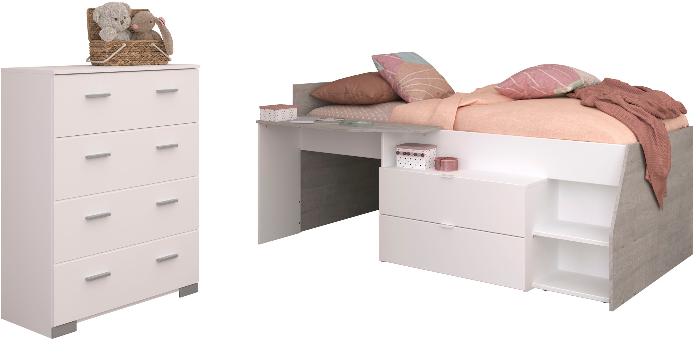 Parisot Jugendzimmer-Set "Parisot Milky 16" 2 Stk. tlg. viel Stauraum, halb günstig online kaufen