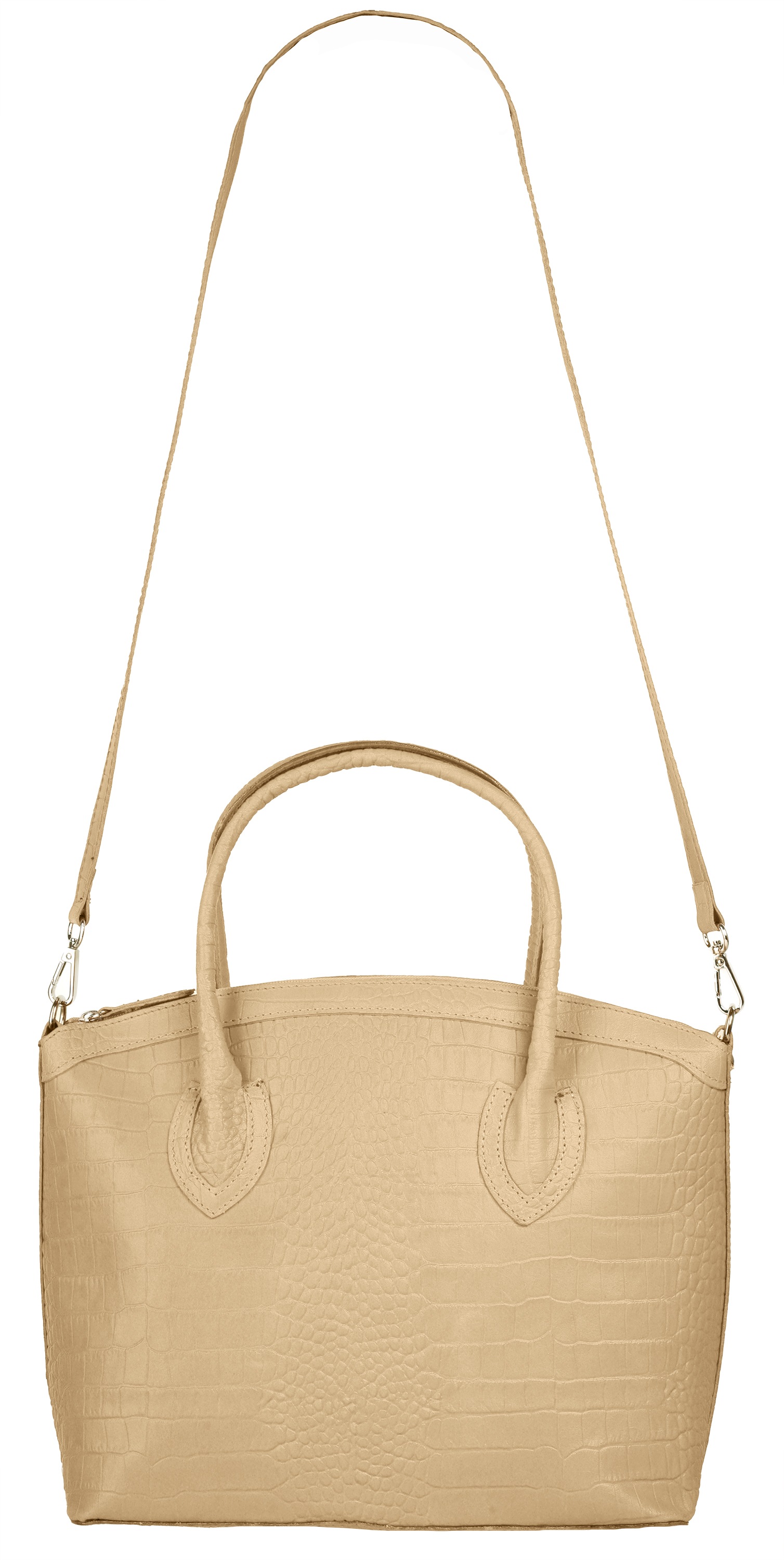 Cluty Henkeltasche, echt Leder, Made in Italy