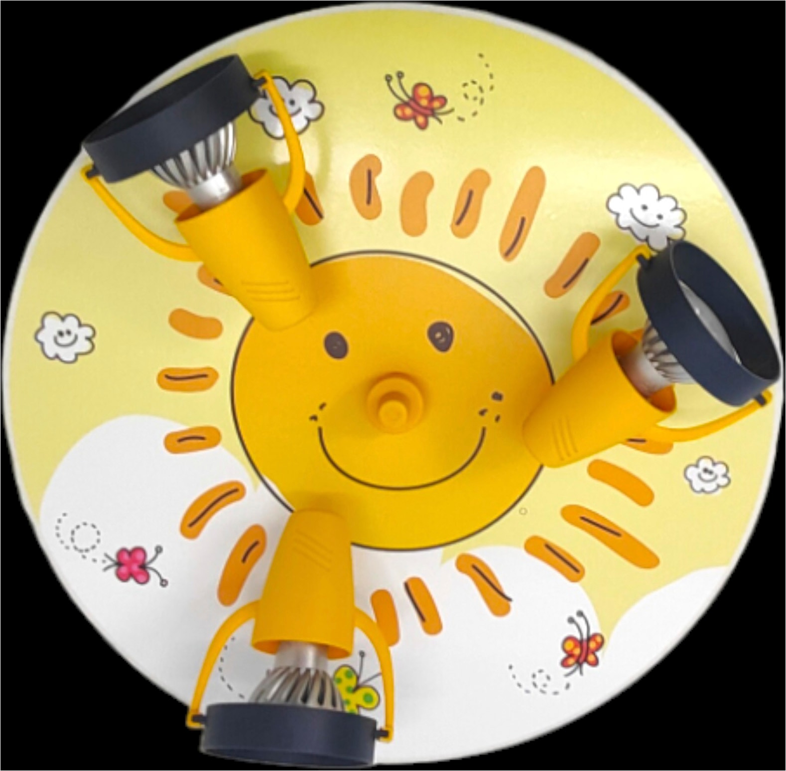 niermann Deckenleuchte »Kinderlampe mit Motiv "Sunny", Strahler für Kinderzimmer« GU10 1 Stk. 3 schwenk- und drehbare Strahler, Made in Germany