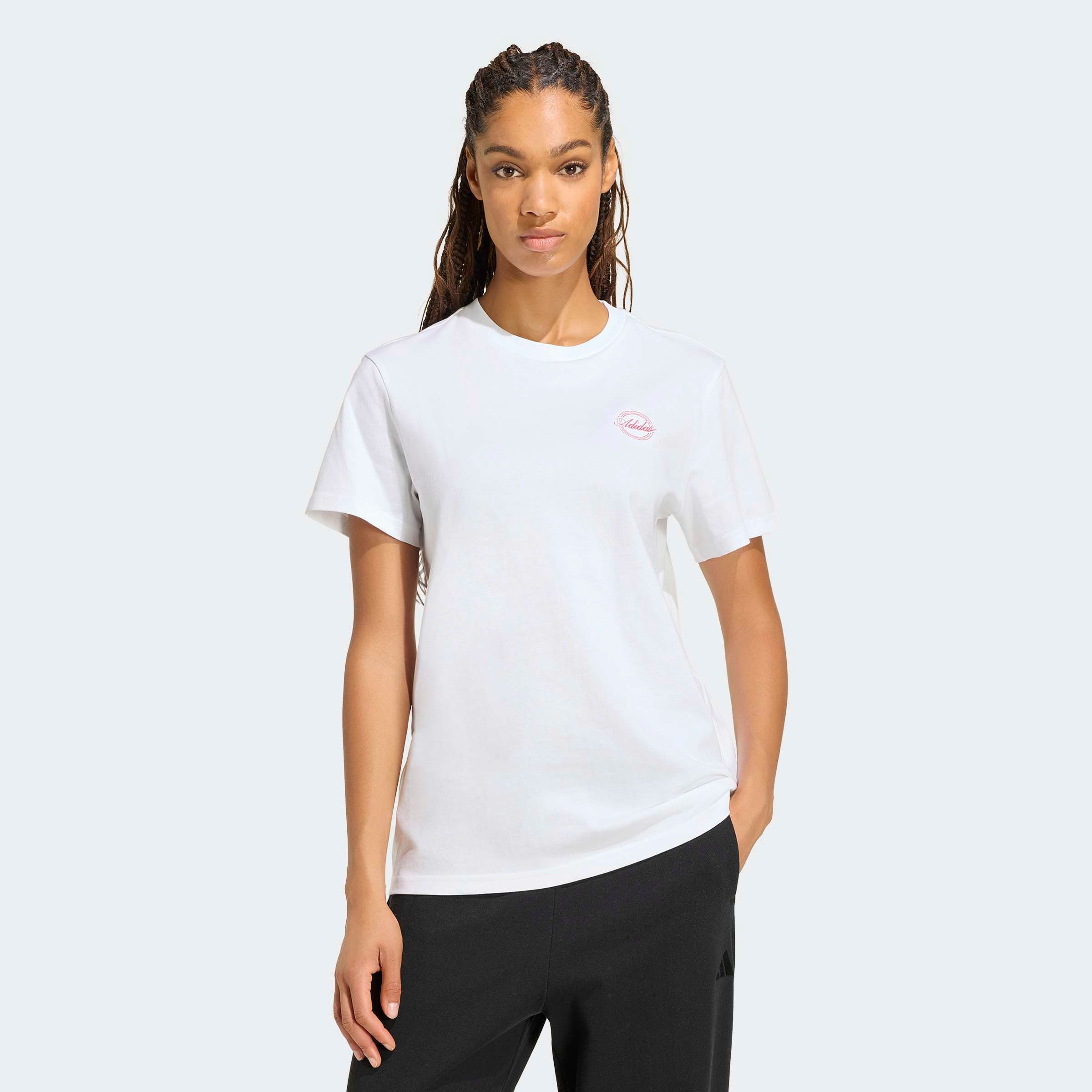 adidas Sportswear T-Shirt "TRAVEL GRAFIK ; LOCKER GESCHNITTEN"
