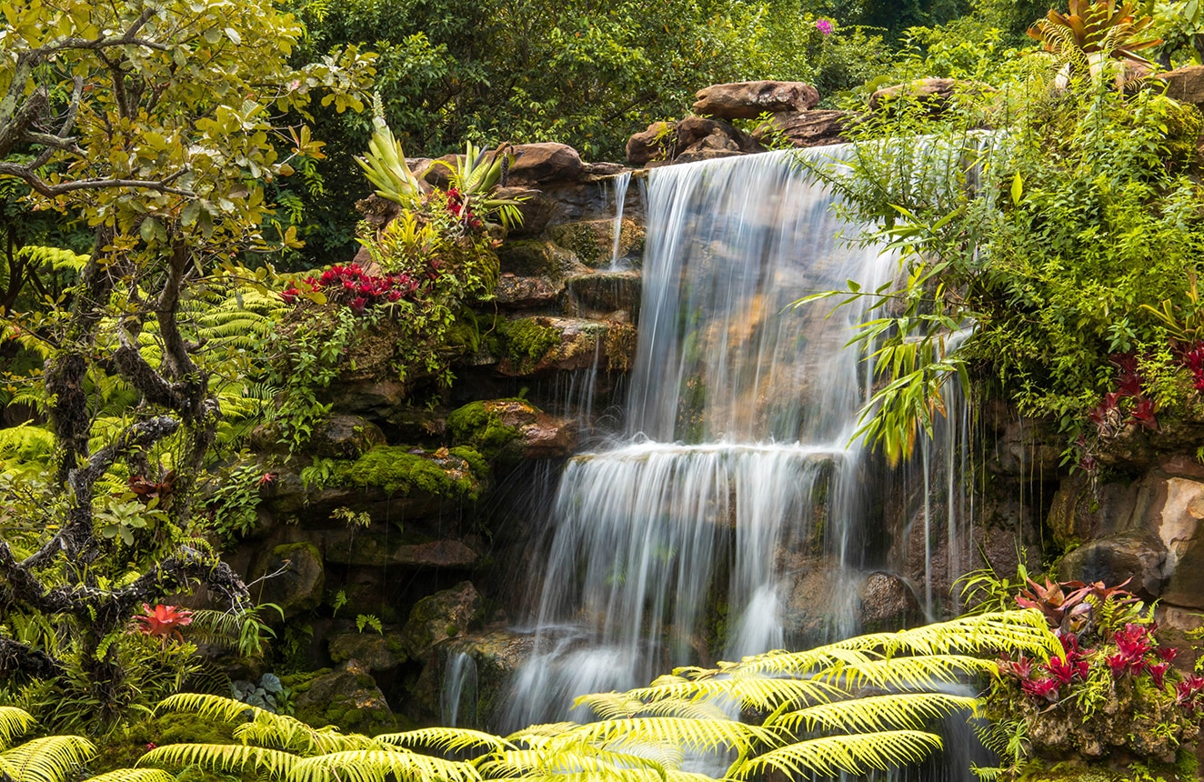 Papermoon "WASSERFALL-FLUSS SEE WALD STEINE BLUMEN BERGE BACH XXL"