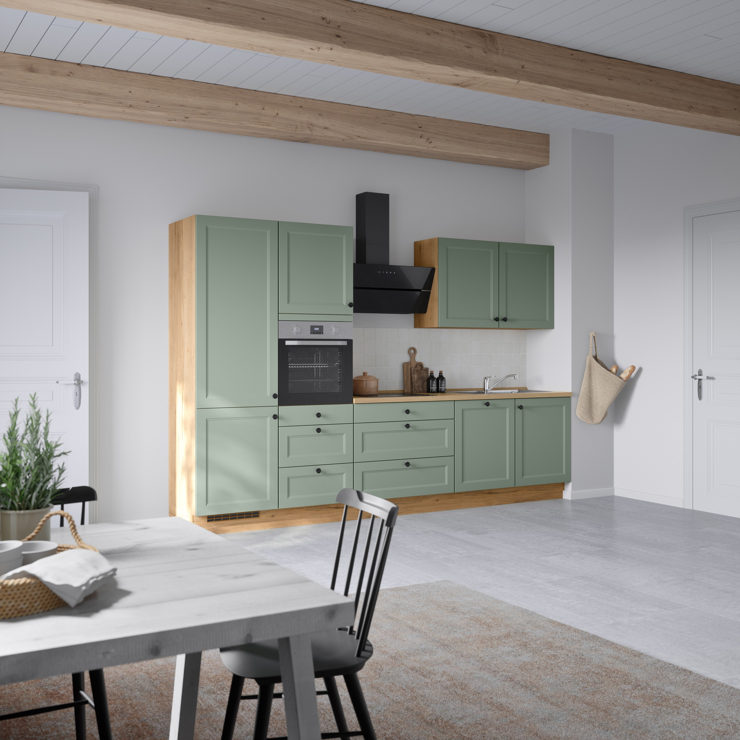 nobilia® Küchenzeile »"Cascada II"«, vormontiert, Ausrichtung wählbar, Breite 330 cm, wahlw. mit E-Geräten