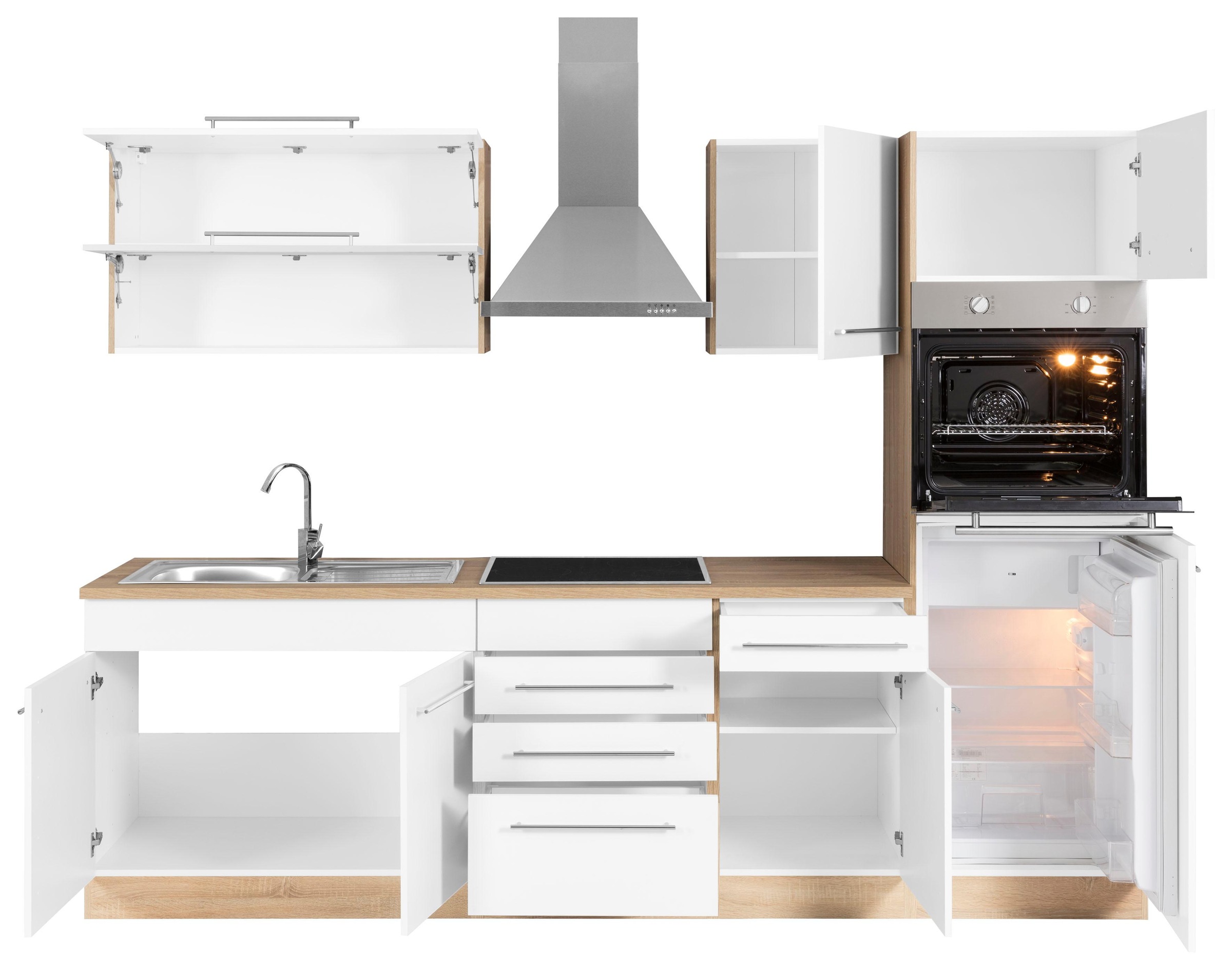 KOCHSTATION Küchenzeile »KS-Eton«, mit E-Geräten, Breite 270 cm