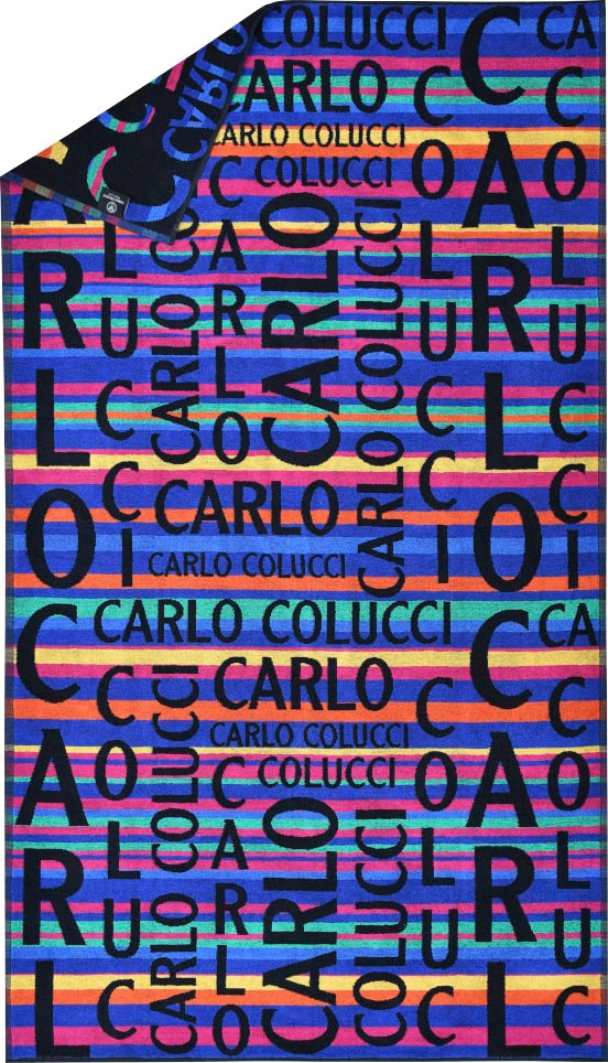 CARLO COLUCCI Strandtuch "Matteo", (1 St., Strandtuch 100 x 180 cm), in auffälliger Jacquard-Optik und Carlo Colucci Sch