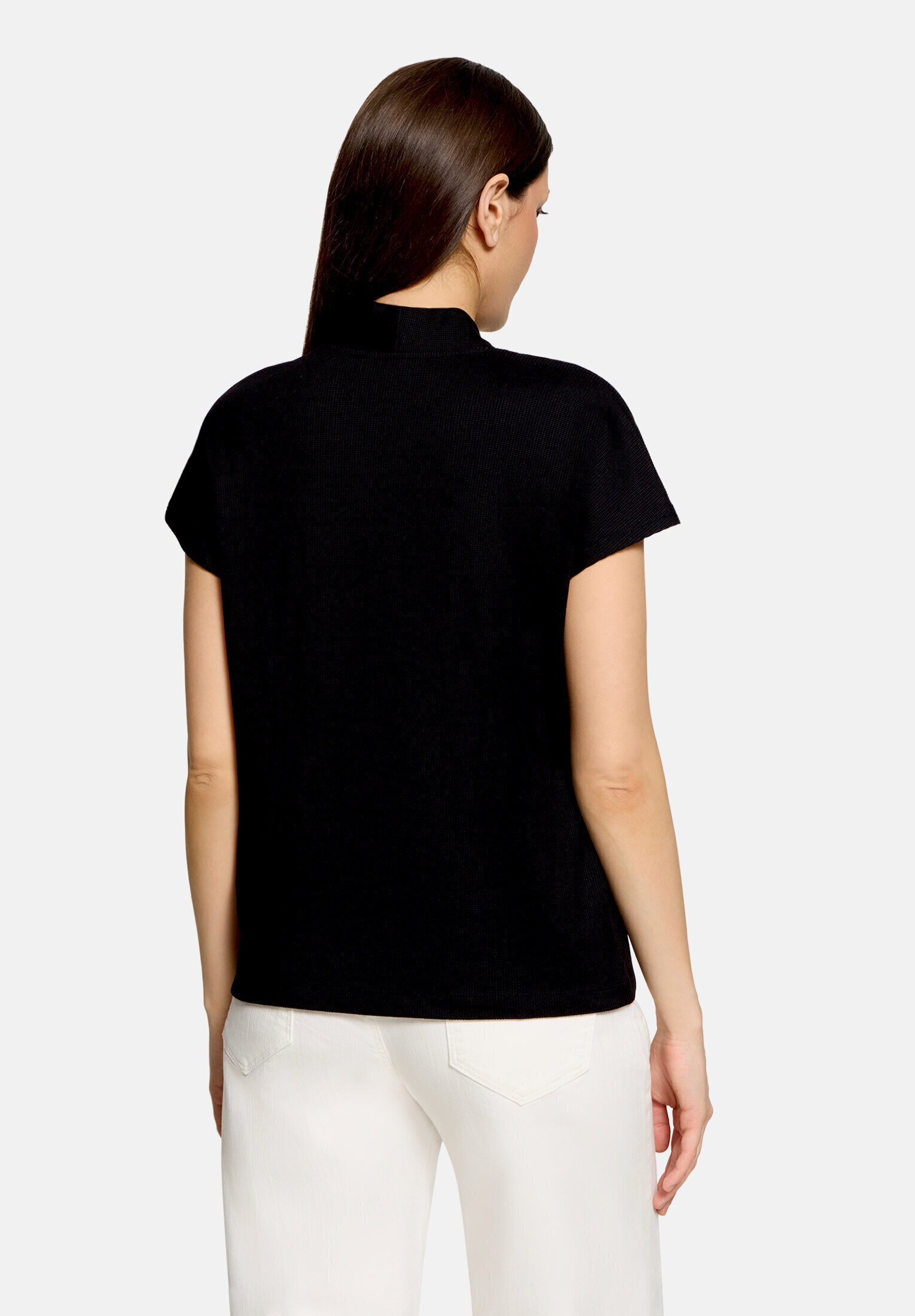 Betty&Co Kurzarmshirt »Damen mit V-Ausschnitt« 1 Struktur
