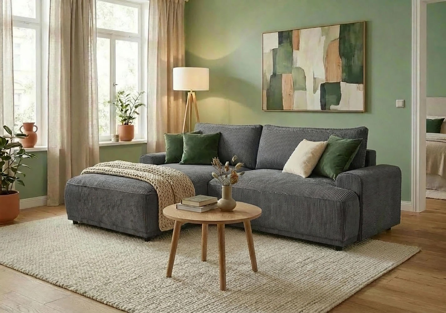 TRENDMANUFAKTUR Ecksofa "Fordon, Schlafsofa mit Bettkasten, Couch in L-Form günstig online kaufen