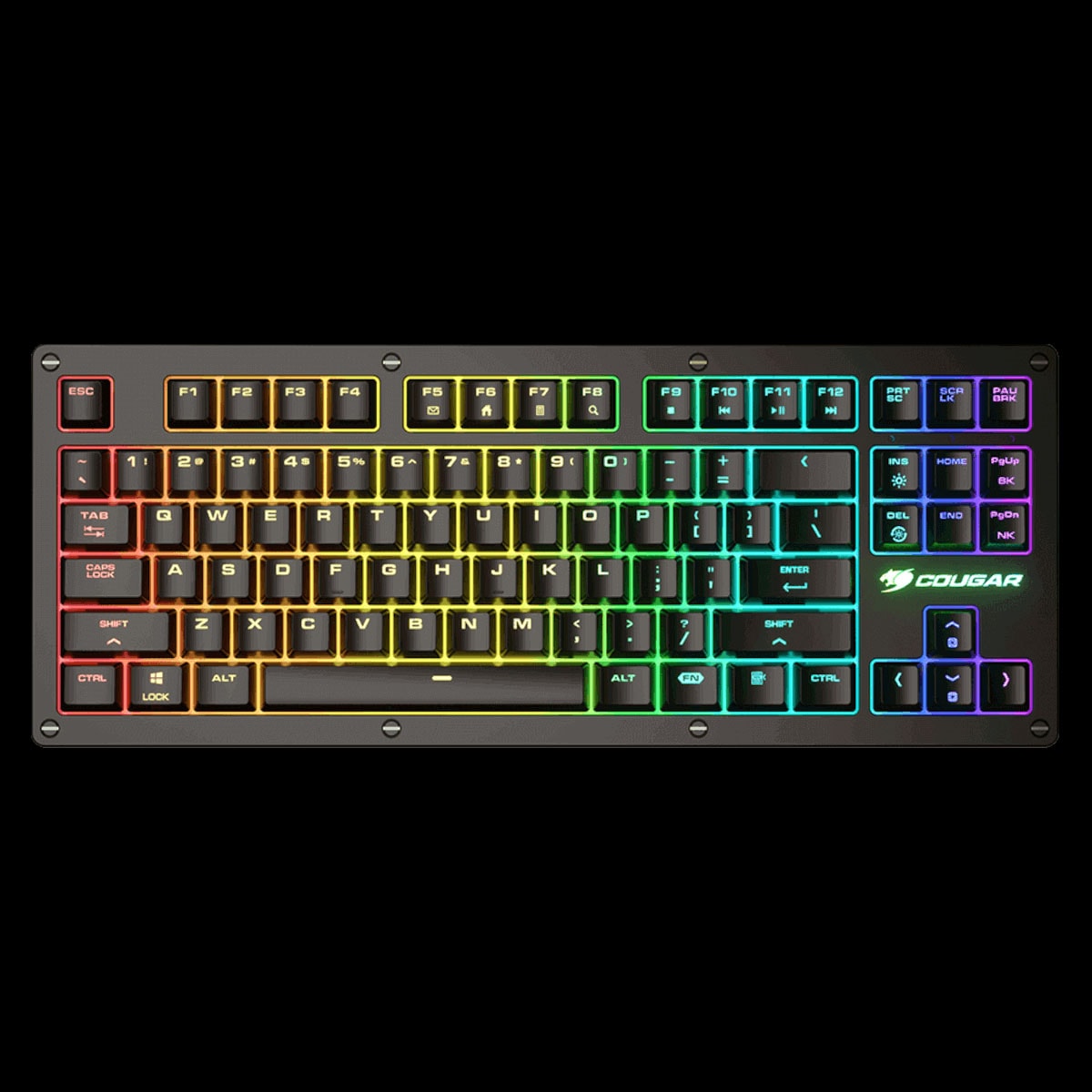 Cougar Gaming-Tastatur »Puri TKL RGB«, (Schutzhülle-Multimedia-Tasten-Funktionstasten-USB-Anschluss)