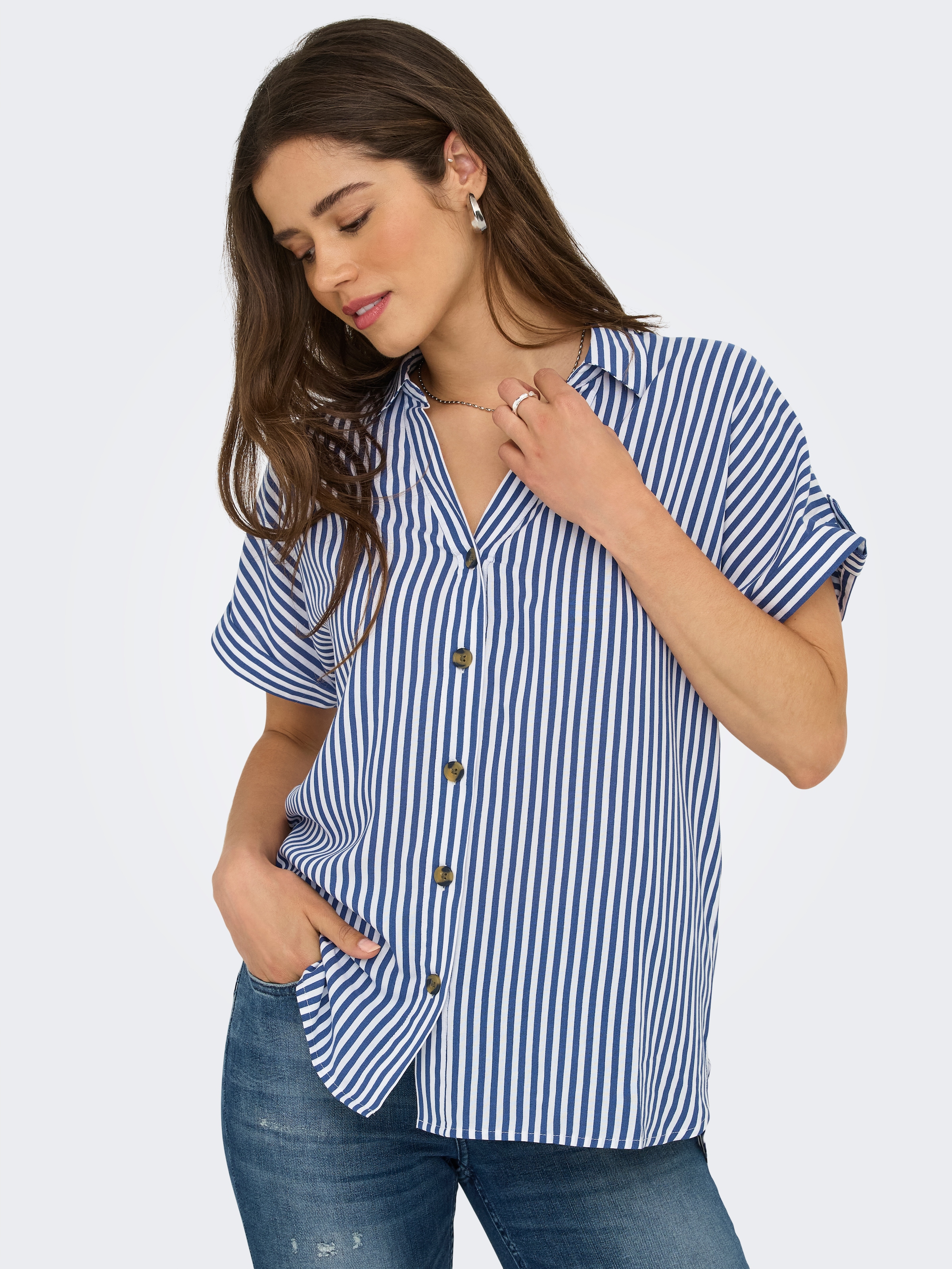 ONLY Kurzarmbluse "ONLYASMIN SHIRT S/S WVN NOOS" günstig online kaufen