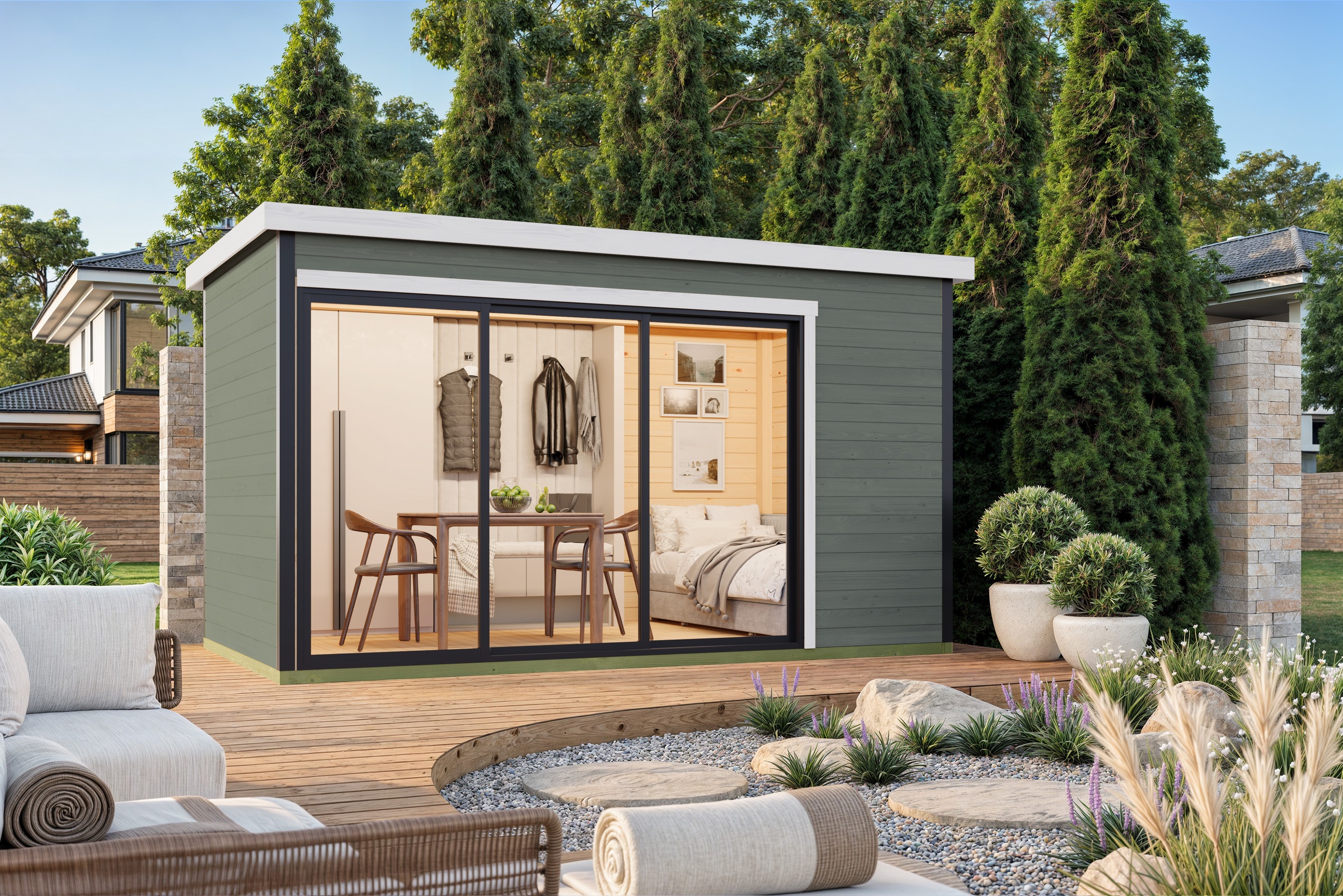 Nordic Holz Gartenhaus "AUSTIN 4" günstig online kaufen